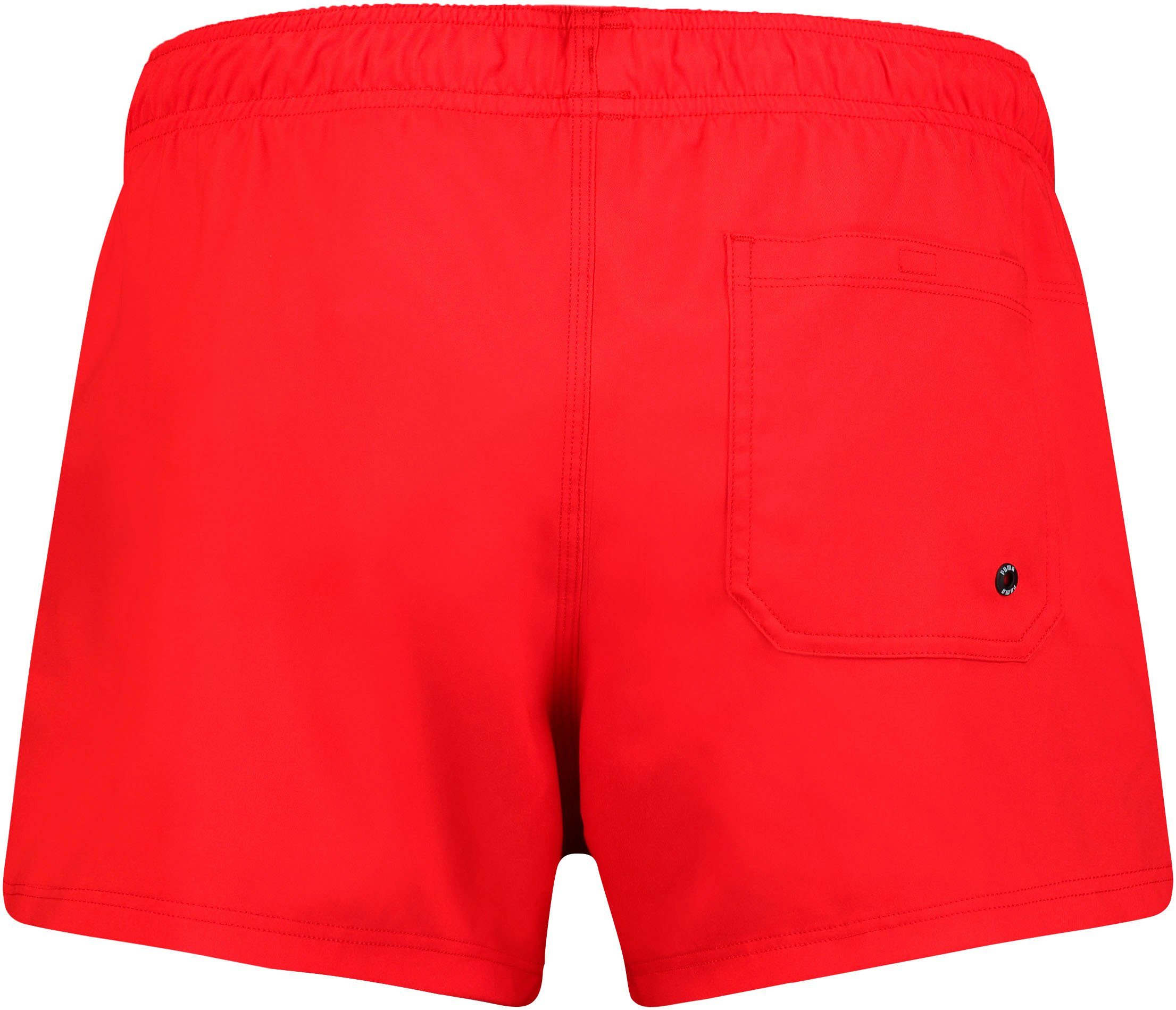 PUMA Badeshorts PUMA SWIM MEN SHORT LENGTH SWIM SHORTS mit seitlichen Eingriff-Taschen, Gesäßtasche mit Klettverschluss