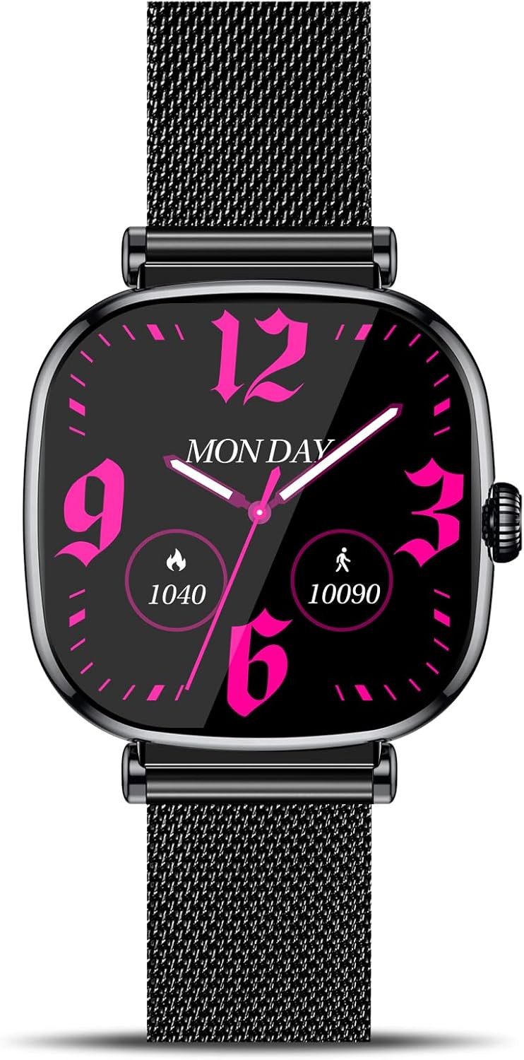 Marsyu KW269B Smartwatch (4,3 cm, android ios), Elegante Smartwatch mit AMOLED Display und 100+ Sportmodi für Damen