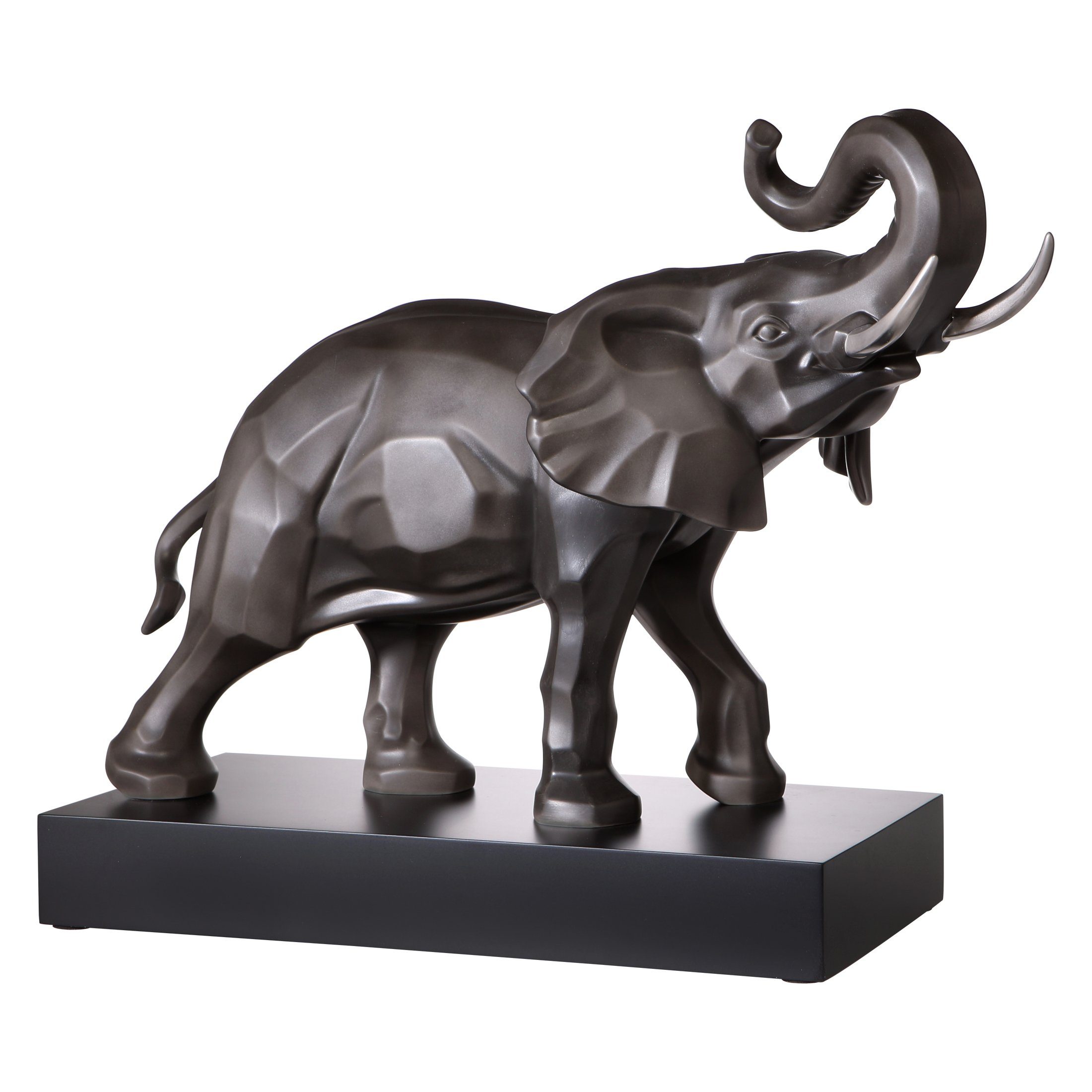 8 Studio von Elefant Dekofigur Atelier Statue platin grau Goebel
