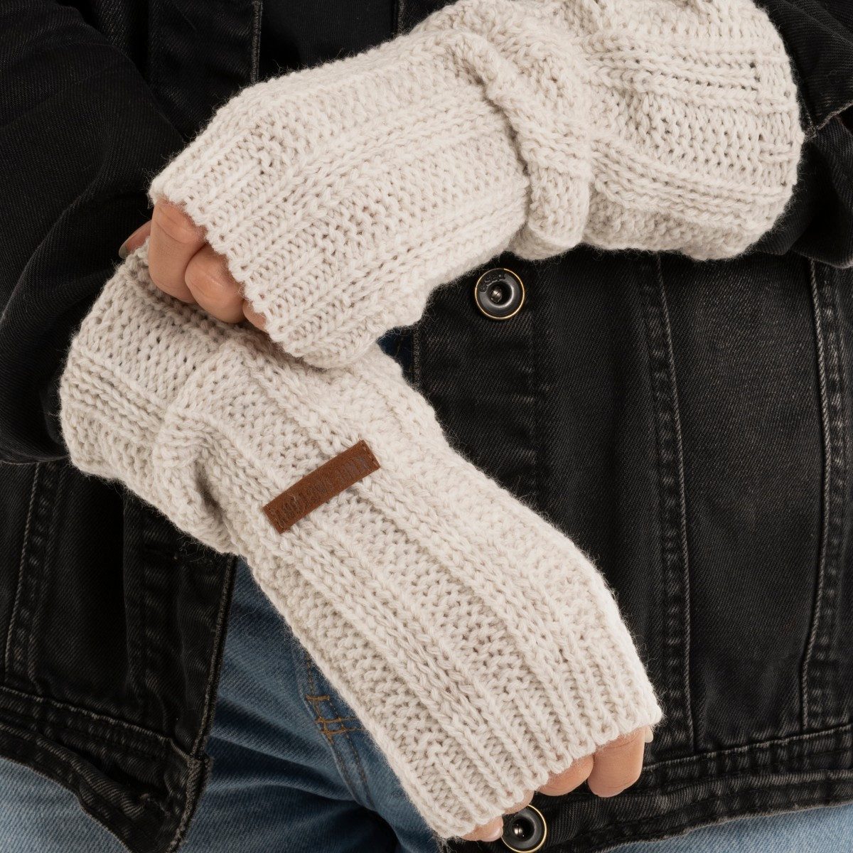 Knit Factory Armstulpen Nica Armstulpen Beige günstig online kaufen