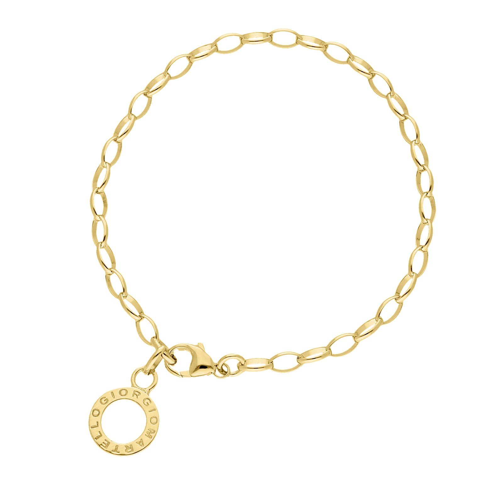 GIORGIO MARTELLO MILANO Charm-Armband mit Schriftzug zum Einhängen von Charms, Silber 925
