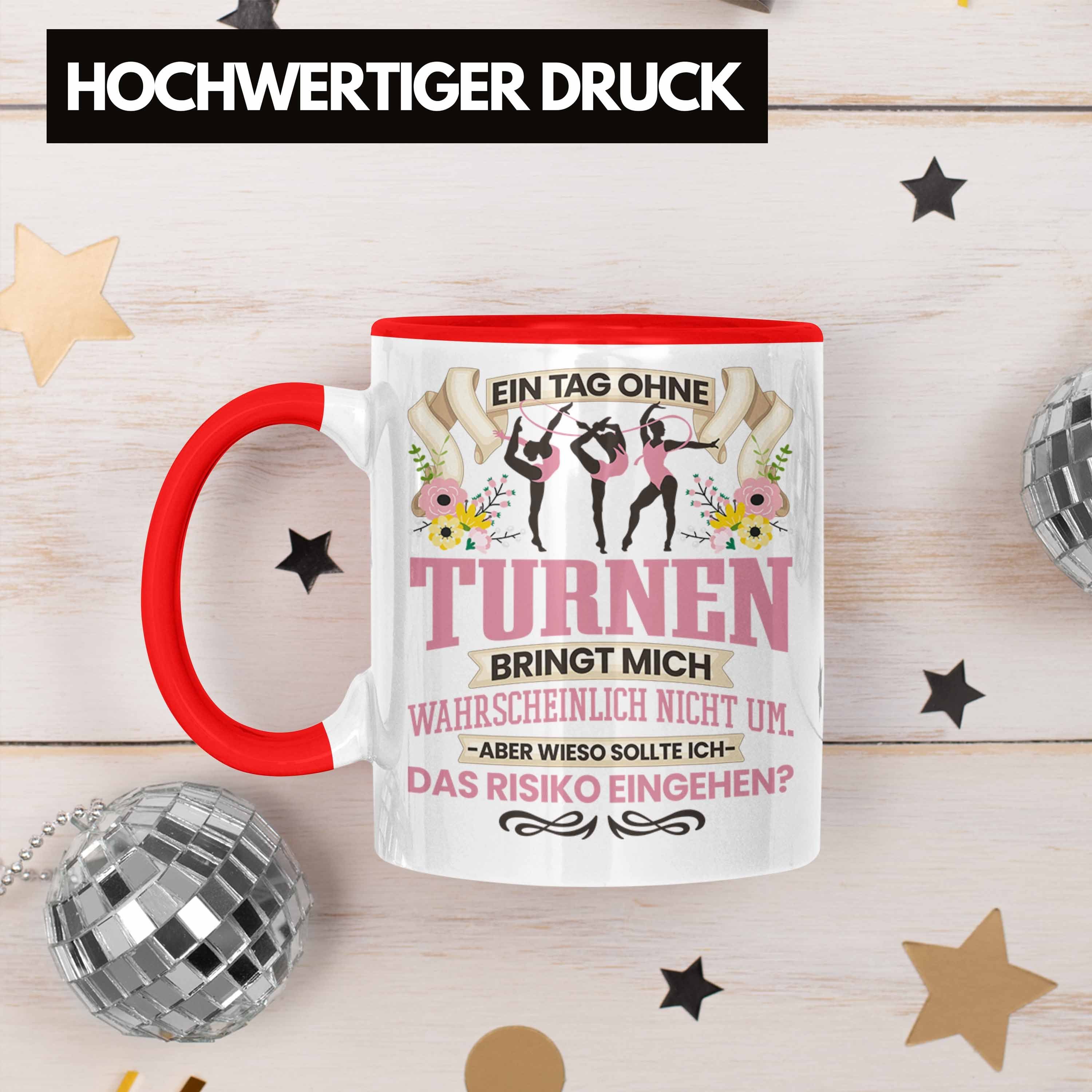 Tasse für Trendation Geschenk - Leichta Rot Trendation Turnen Mädchen Frauen Turnerin Tasse