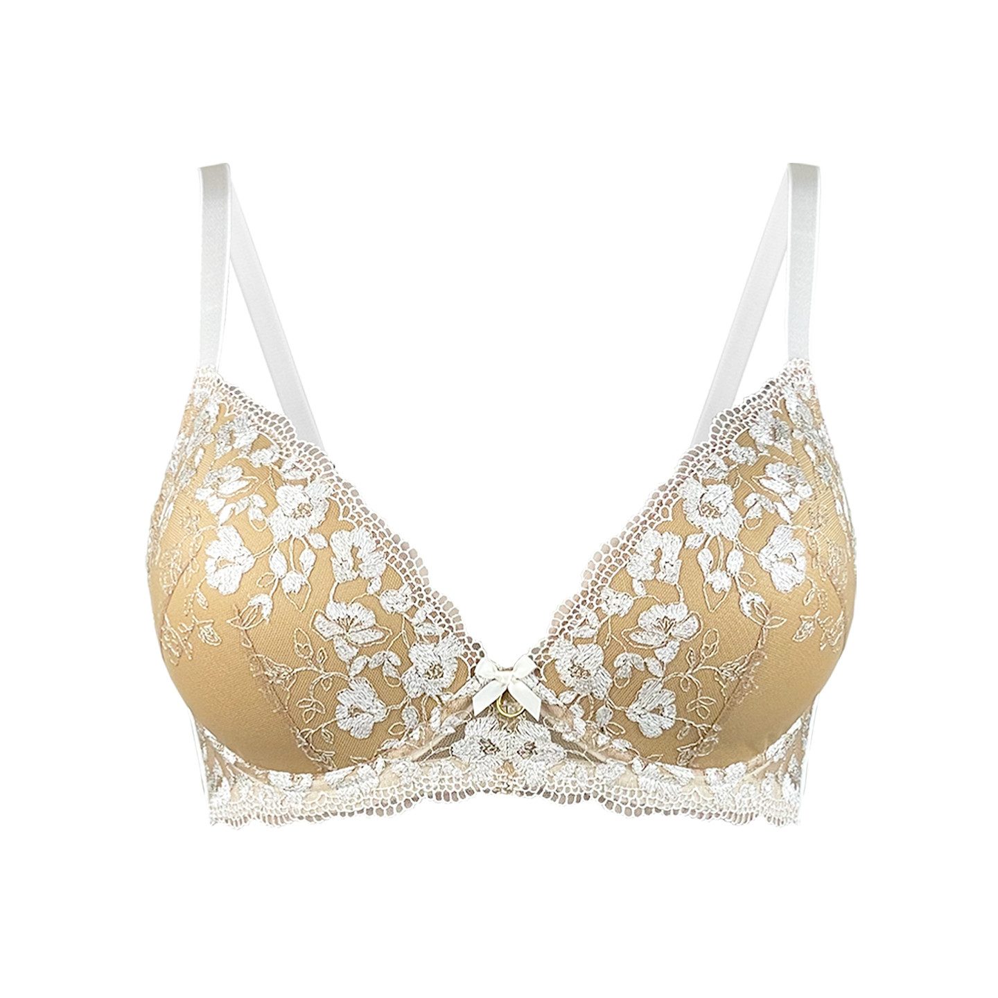 La Muel Lingerie Schalen-BH Deep Plunge mit besonderer Stickerei und goldenen Akzenten sinnliche Dessous, big cup, große BH Größen