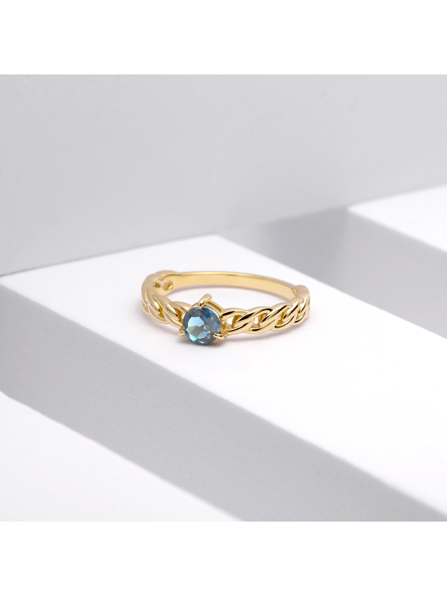 CHRIST Goldring CHRIST Damen-Damenring 585er Gelbgold 1 Topas günstig online kaufen