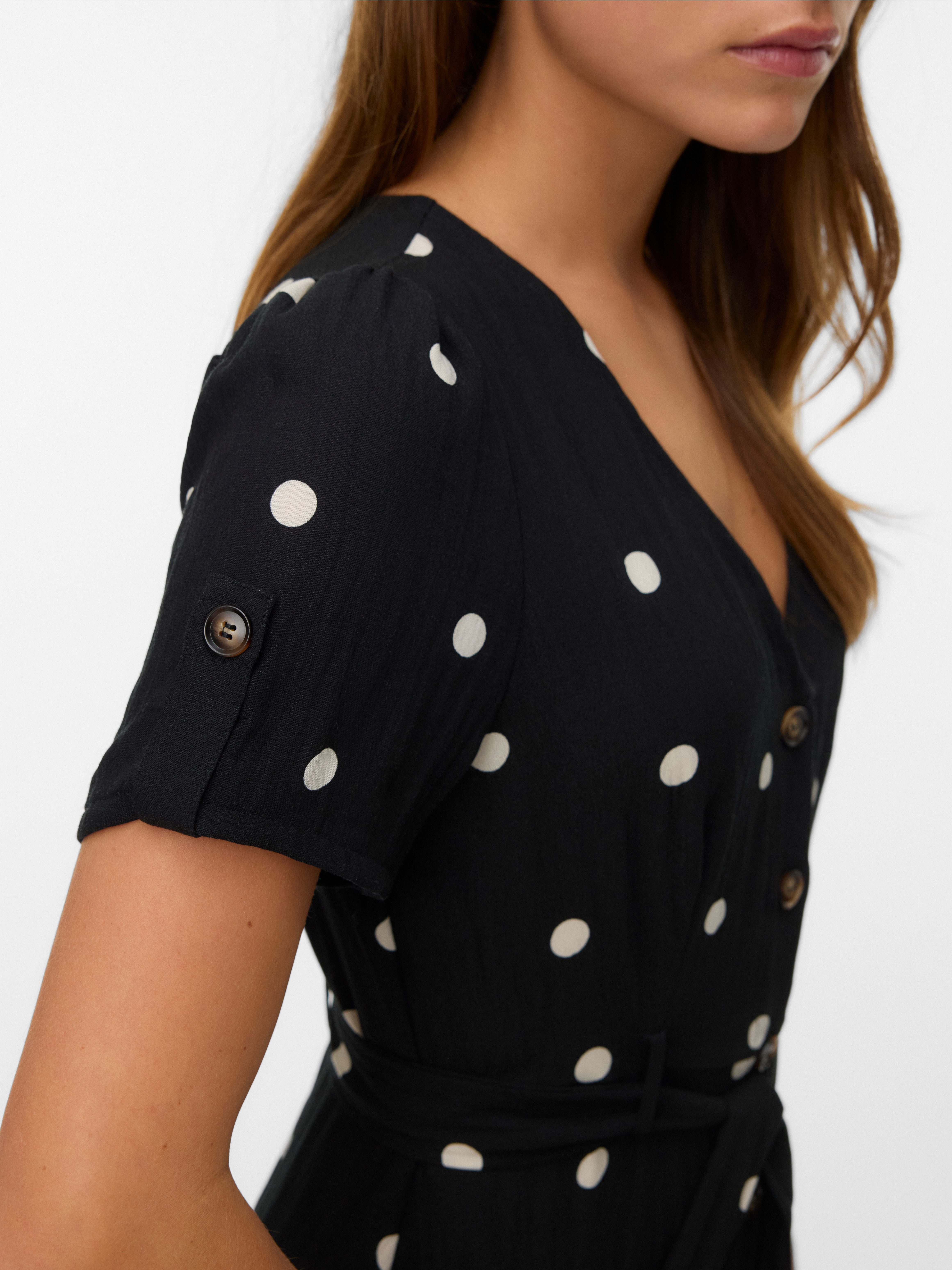 Vero Moda Sommerkleid VMJOAN S/S 7/8 SHIRT DRESS WVN BTQ Viskosemischung günstig online kaufen