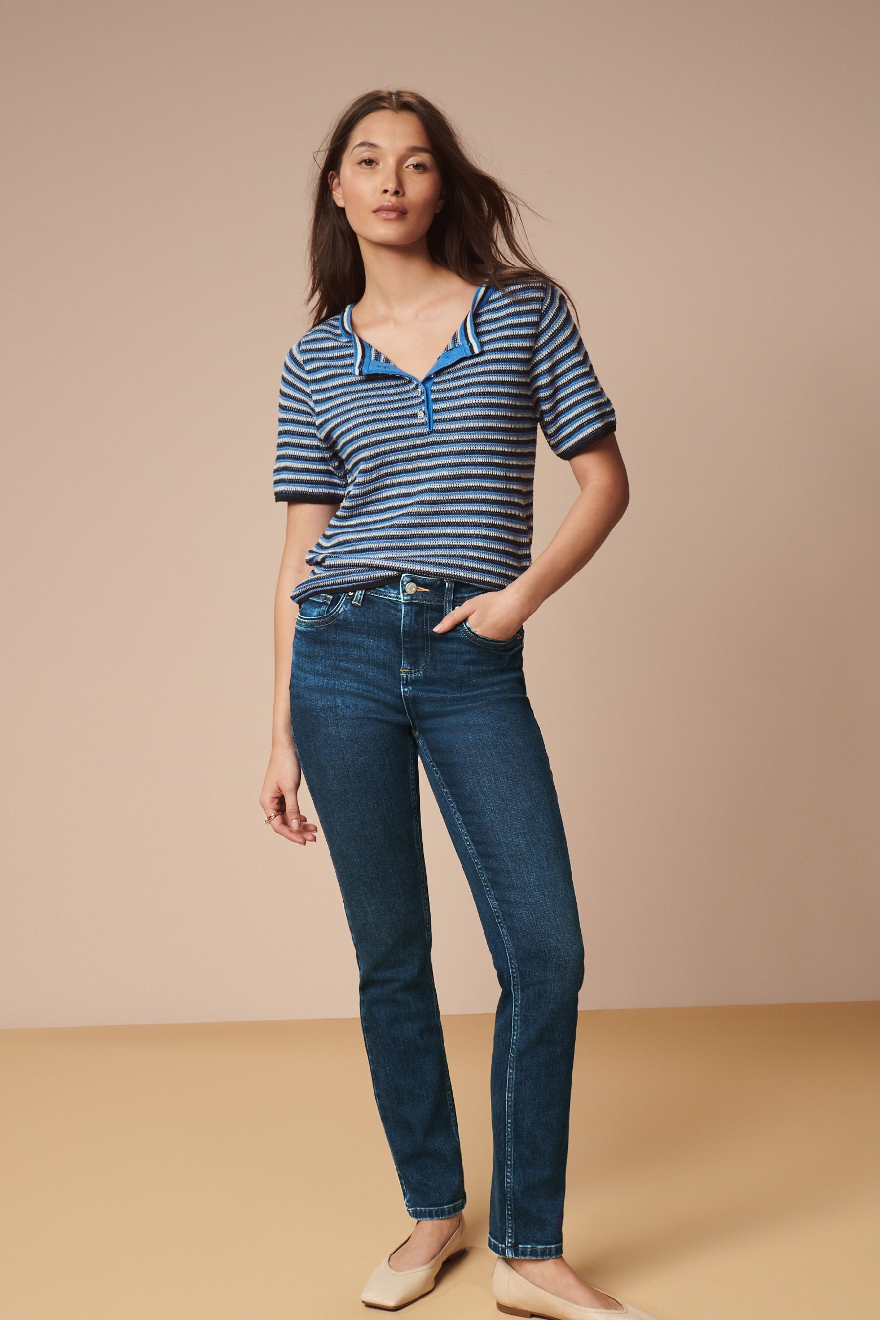 Next Slim-fit-Jeans Superweiche Slim Fit Jeans, Kurzgröße (1-tlg)