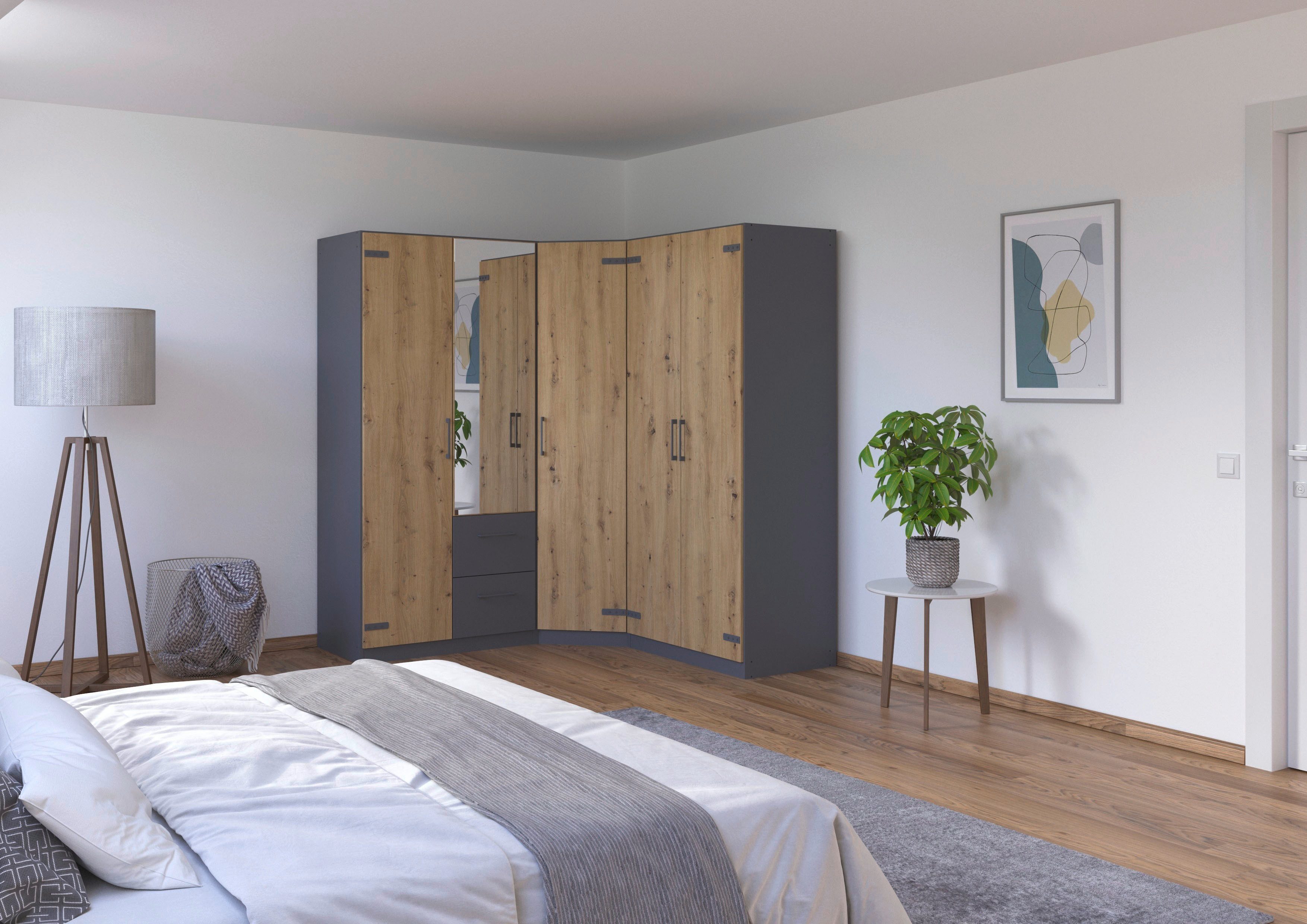 rauch Schrank-Set Holmes, (Set), mit Applikationen "Industrial Style" MADE IN GERMANY