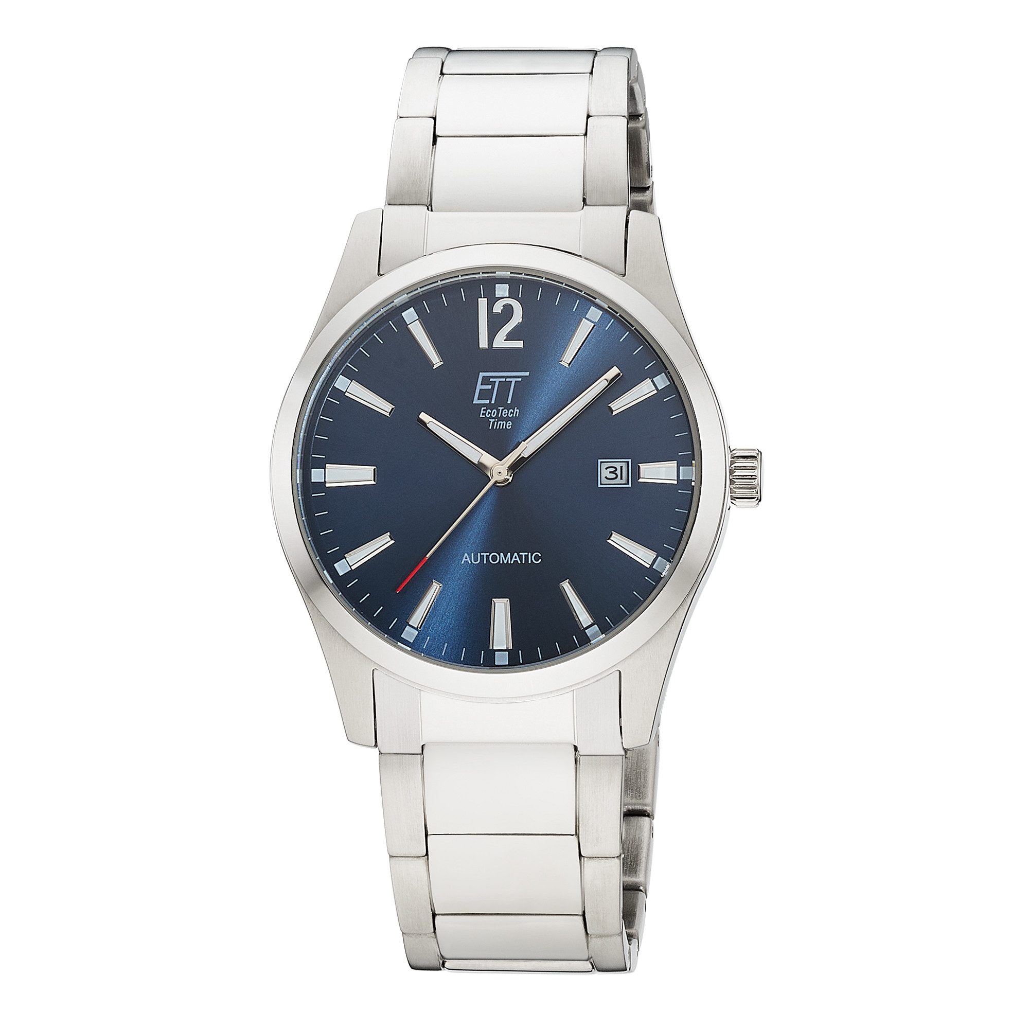 ETT Automatikuhr Motion Drive RGS-40409-31M, Armbanduhr, Herrenuhr, Mechanische Uhr, Edelstahlarmband, analog, Tag