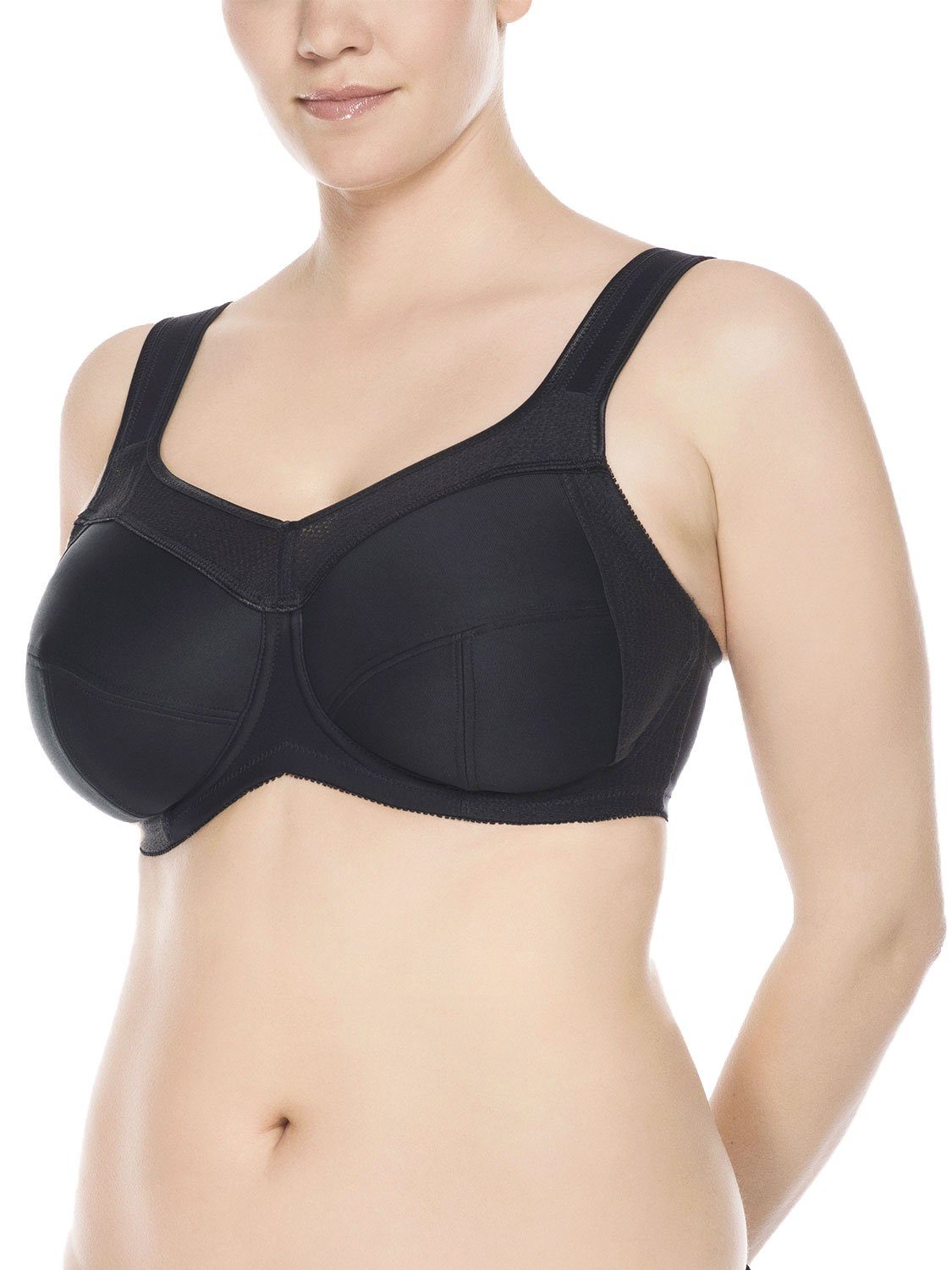 BH Ulla Sport Dessous Sport-BH Bügel Kate 1-tlg) Stützfunktion (Stück, schwarz mit