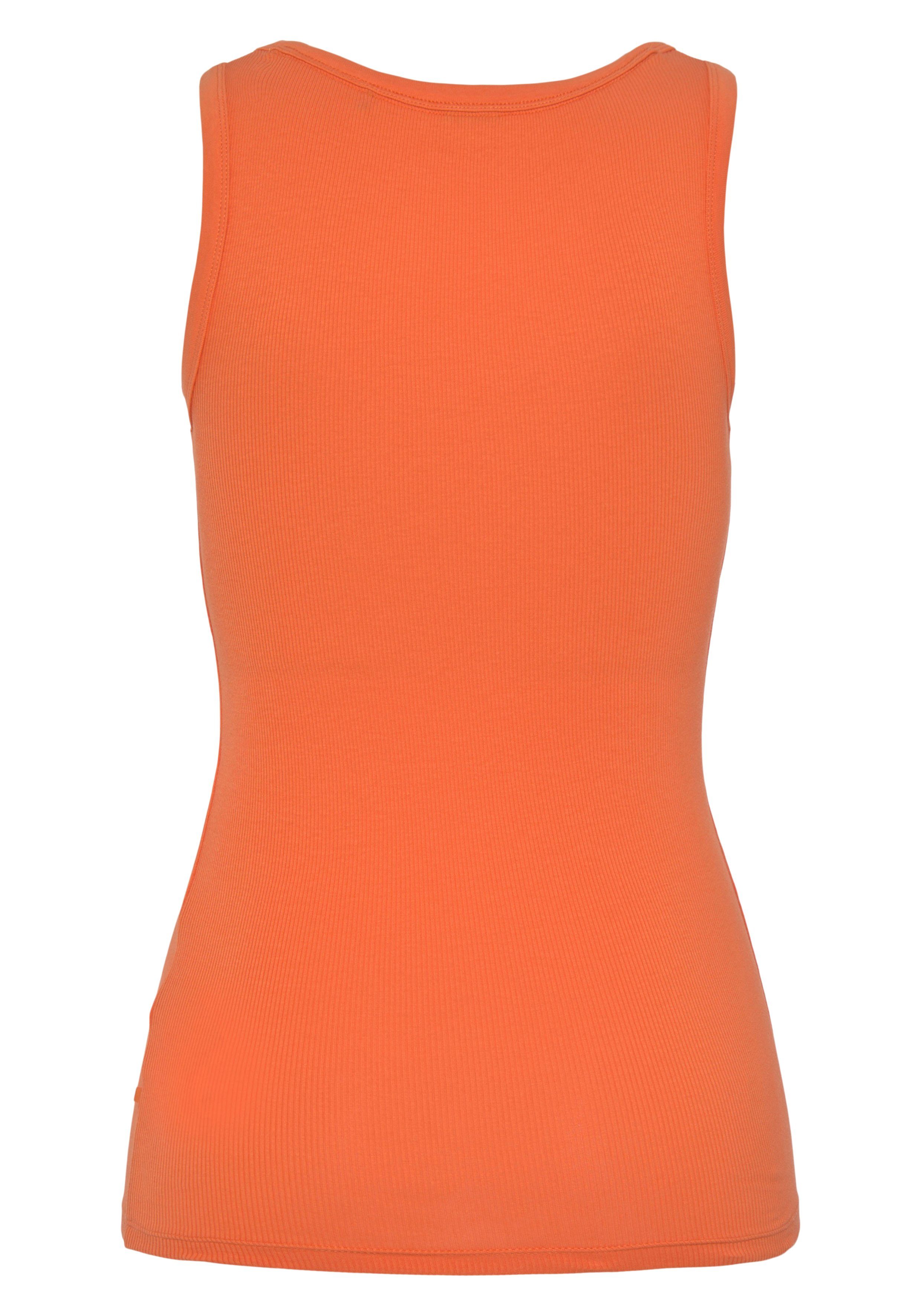 BOSS Markenstreifen Muskelshirt ORANGE mit Bright_Orange innen BOSS
