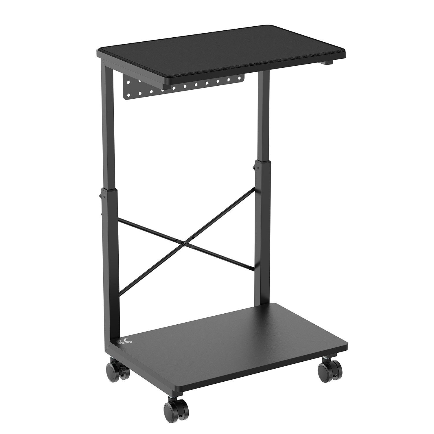 NanoRS Halterung RS430 PC Tower Ständer mit Regal mit Rollen & Feststellbremse, (bis 120 Zoll, Höhenverstellbarer Computer Rollwagen 550–850 mm, bis 80 kg belastbar)