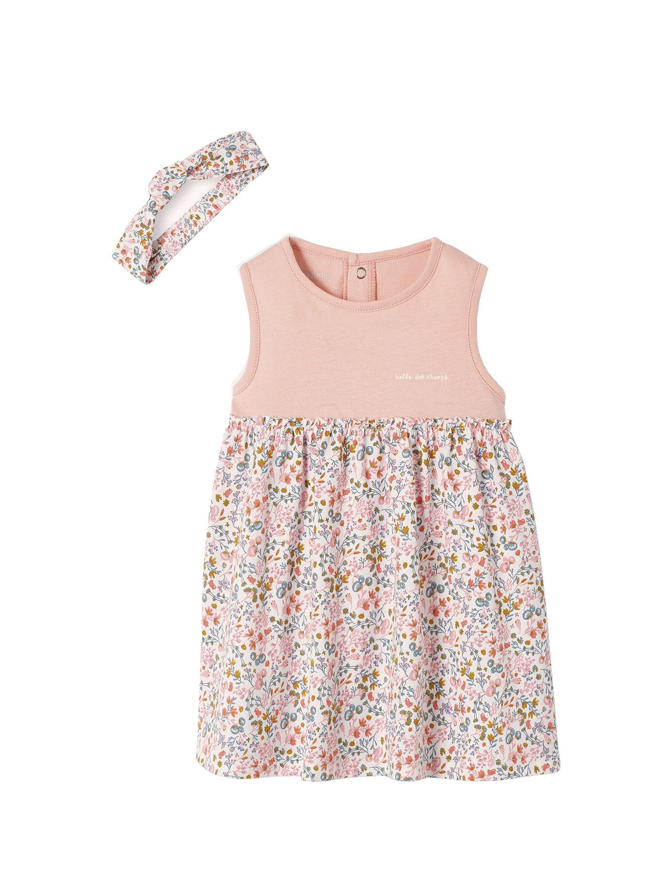 vertbaudet Minikleid Kleid mit Haarband für Mädchen Baby
