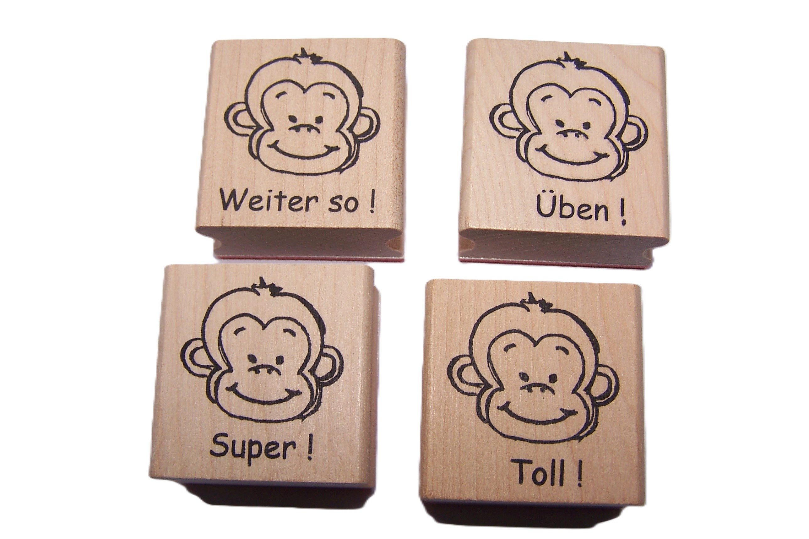 Stempel Affen Марки zur Motivation und Belobigung für Lehrer in Schule, Motivation, Belobigung, Affenstempel, Schule, Lehrer, Affen, Марки