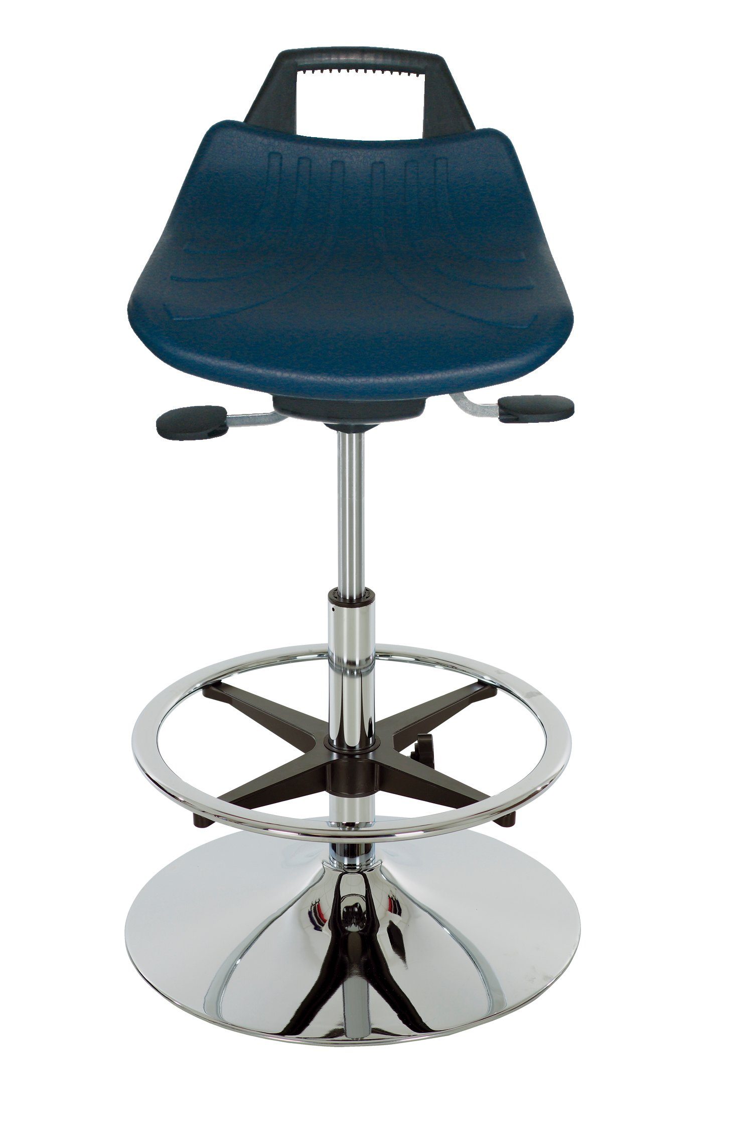 Blau Denver Sitzhöhe Hoch, PROREGAL® 56-82cm, Ø50cm, Stehhilfe Stehhilfe/Hocker