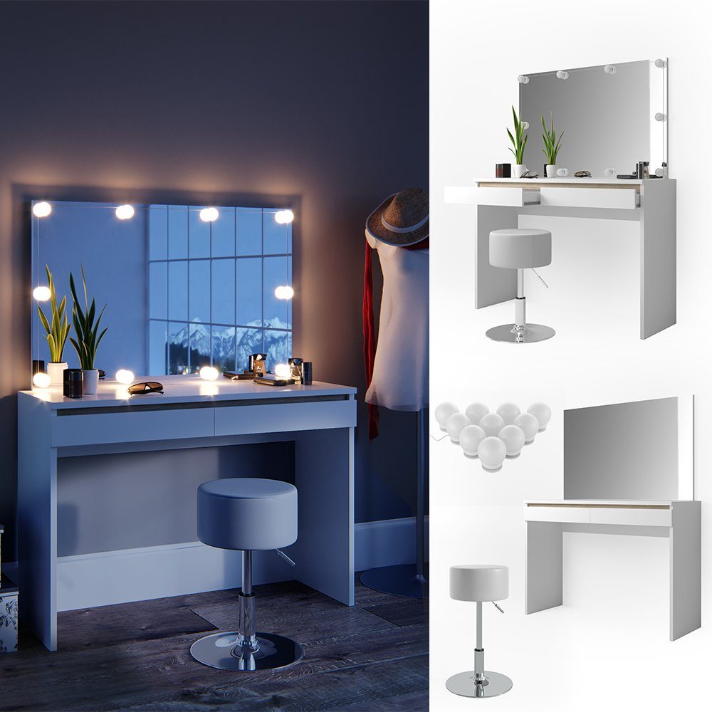 Vicco Schminktisch Emma, Weiß, 120 cm günstig online kaufen