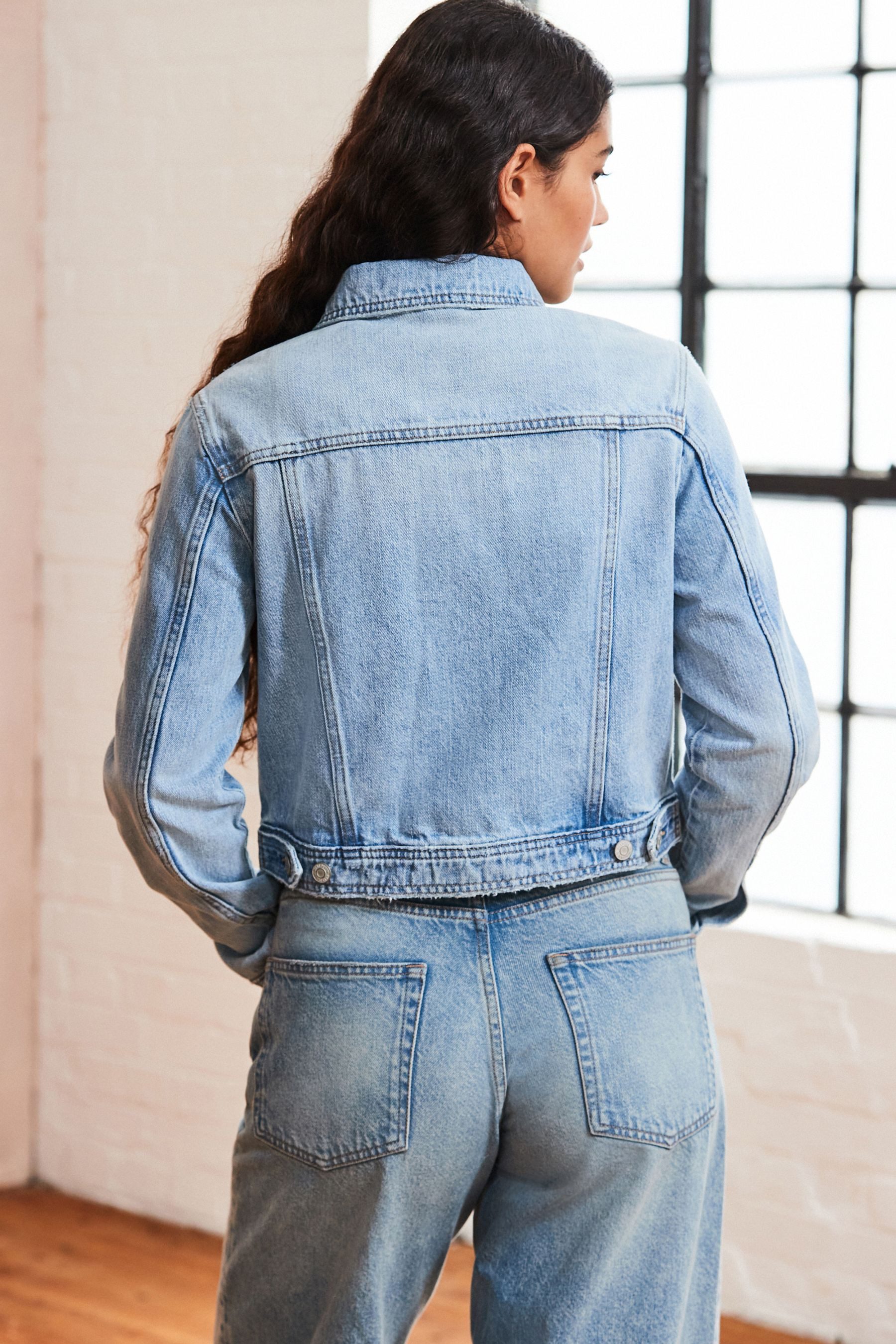 Next Jeansjacke Enge Trucker-Jeansjacke aus 100 % günstig online kaufen