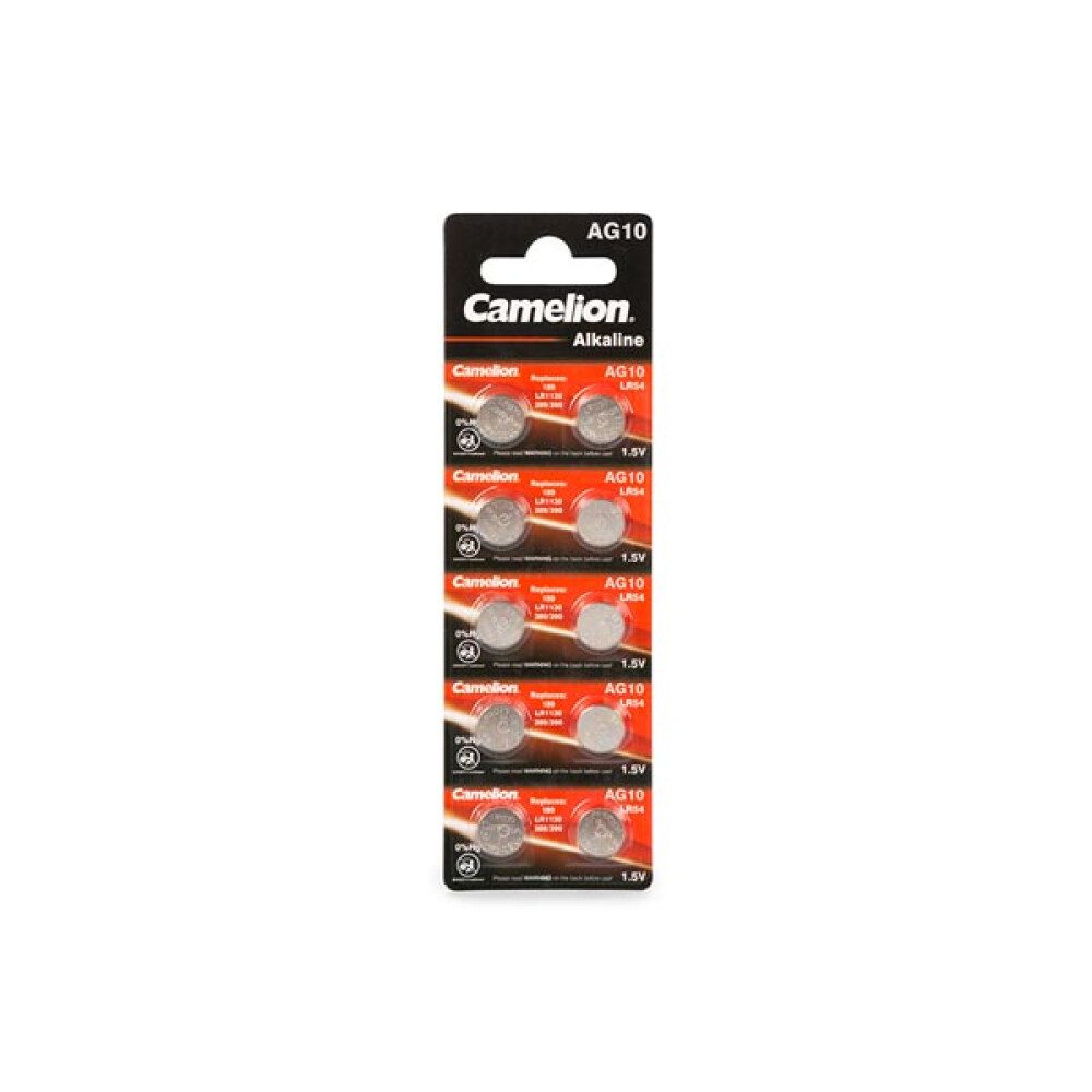 Camelion KNOPFZELLE FÜR UHREN 1.5 V - 68 mAh LR1130/AG10 (10 St. / Blisterverpa Batterie, (1 St)