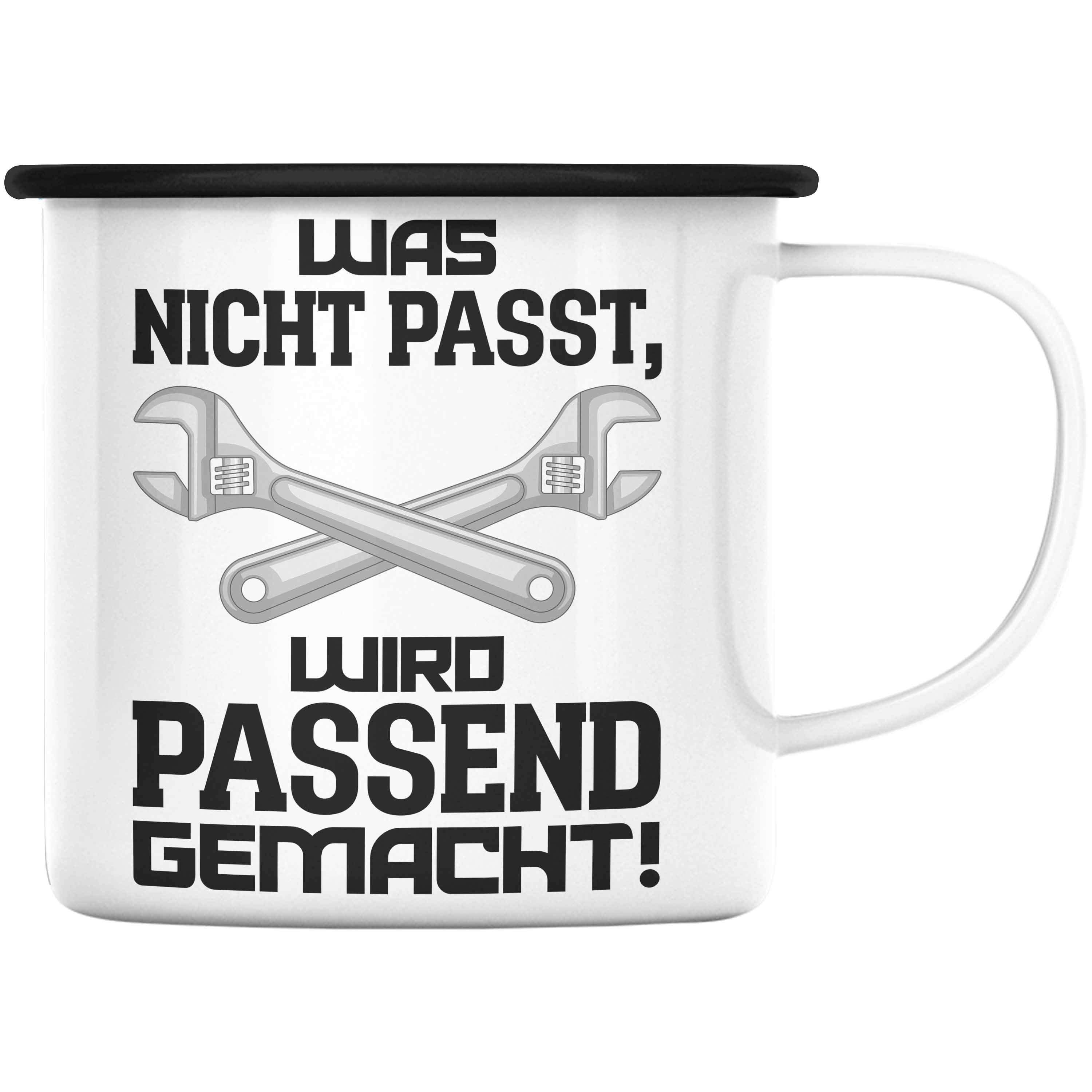 Thermotasse Trendation - Handwerker Emaille Tasse mit Spruch Geschenke für Handwerk Kaffeebecher KFZ Mechaniker Mechatroniker