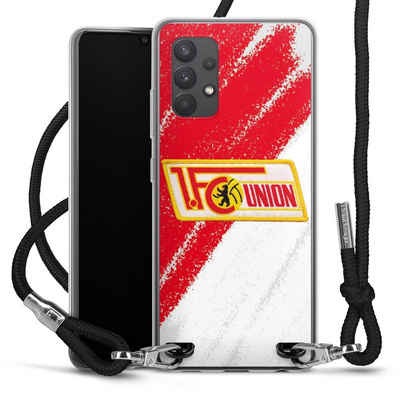 DeinDesign Handyhülle Offizielles Lizenzprodukt 1. FC Union Berlin Logo, Samsung Galaxy A32 4G Handykette Hülle mit Band Case zum Umhängen