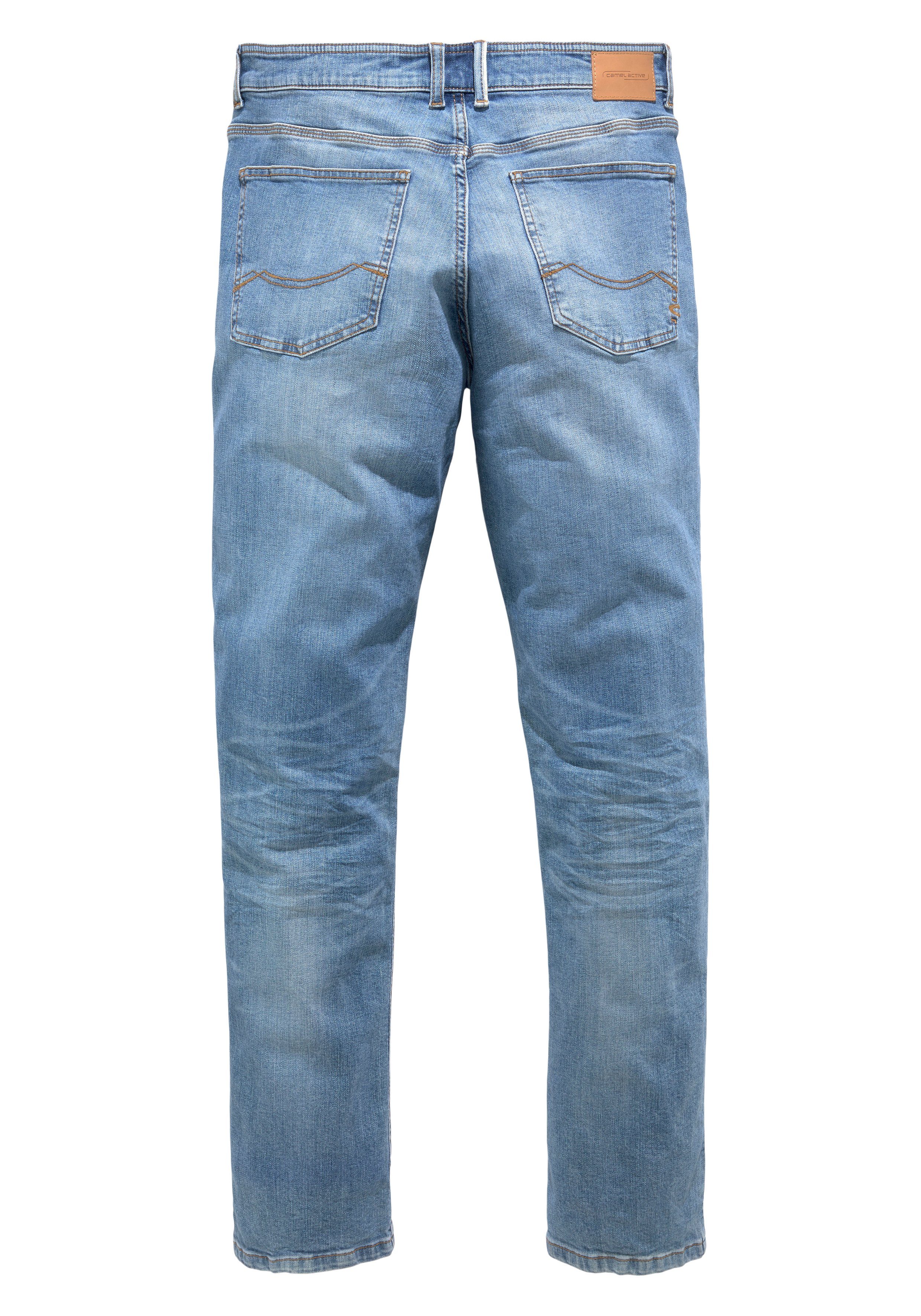 WOODSTOCK 5-Pocket-Jeans active ocean-blue camel