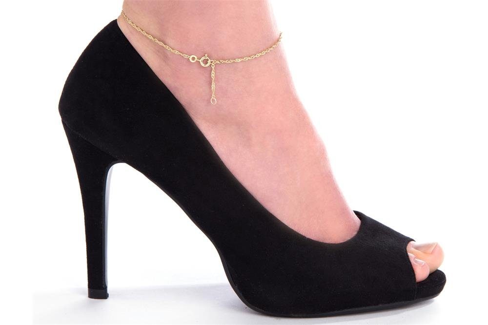 Silberkettenstore Fußkette Fußkette Singapur 1,8mm - 333 Gold, Länge wählba günstig online kaufen