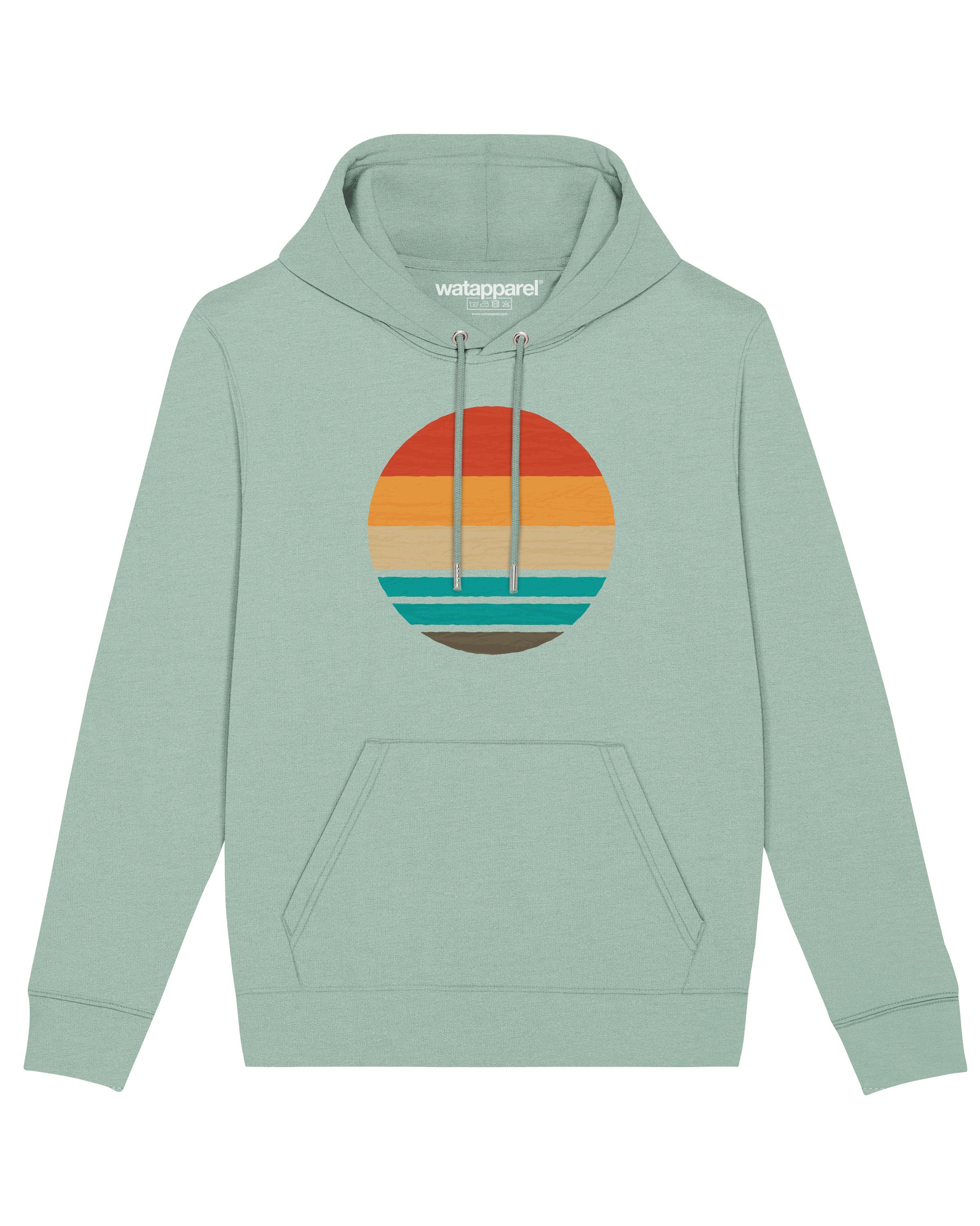 wat? Apparel Sweatshirt Retro sunset ocean (1-tlg) Aloe | Sweatshirts