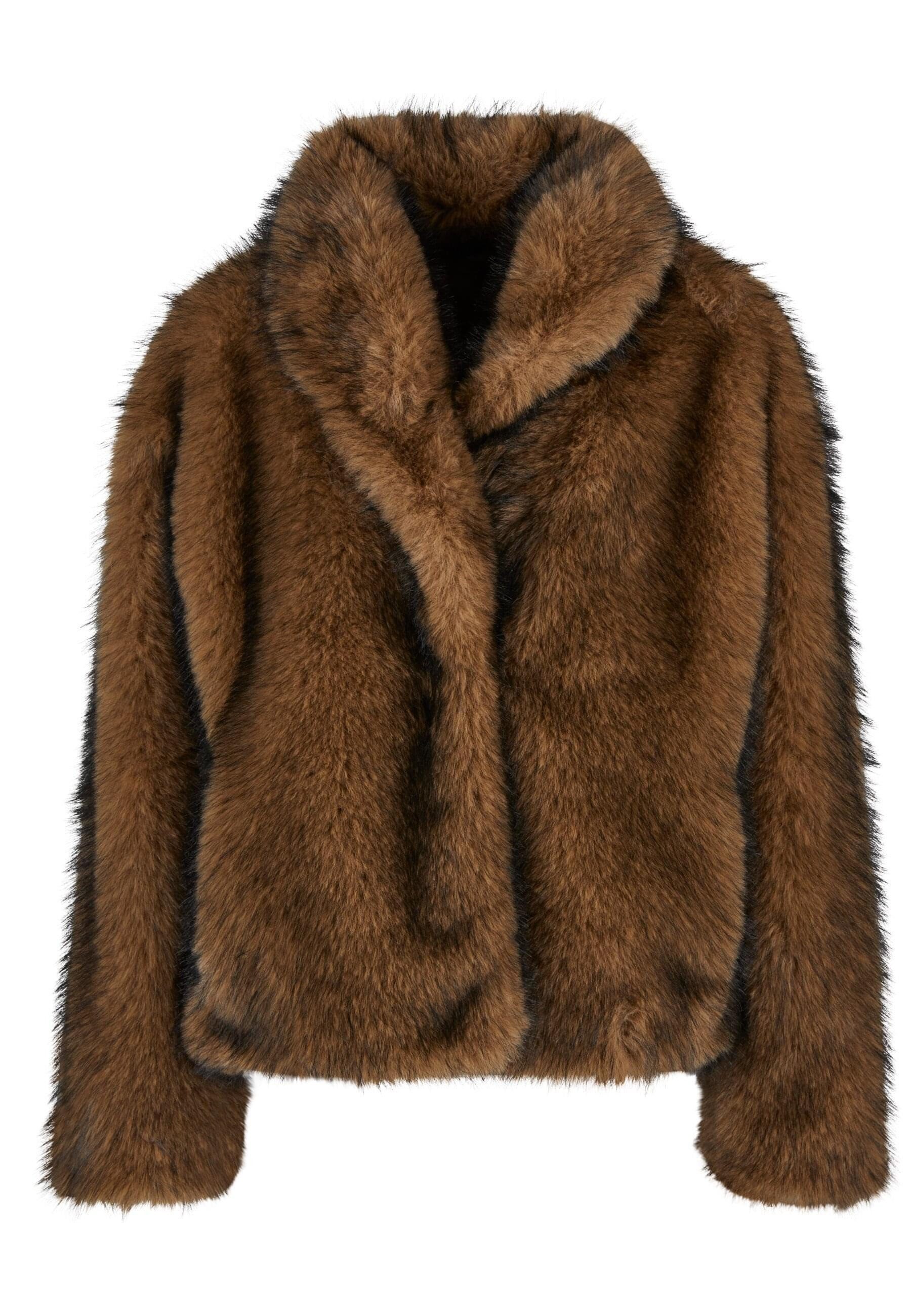 URBAN CLASSICS Winterjacke Urban Classics Ladies Short Faux Fur Jacket (1-St)