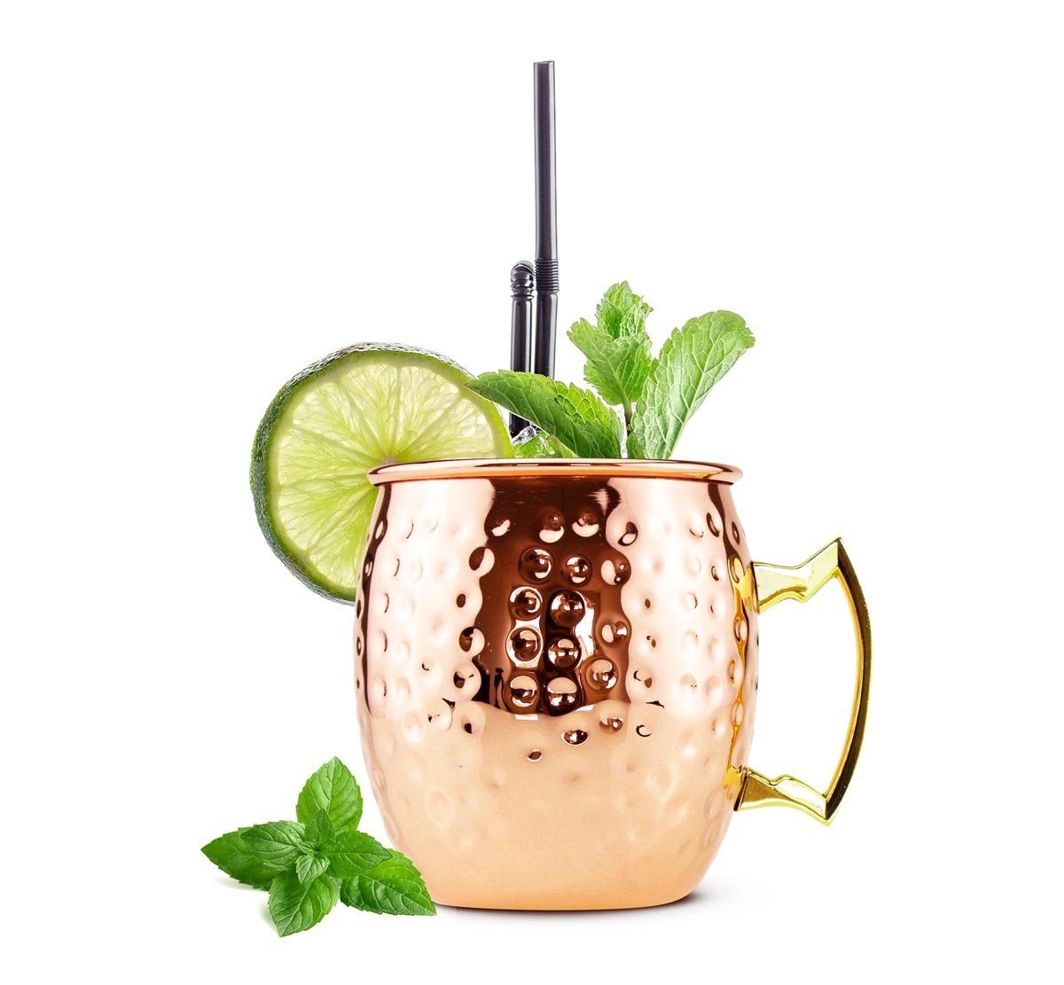 Sendez Кухлі Moscow Mule Кухлі 500 ml Handgemachter Moskau Mule Cocktailkrug, Edelstahl