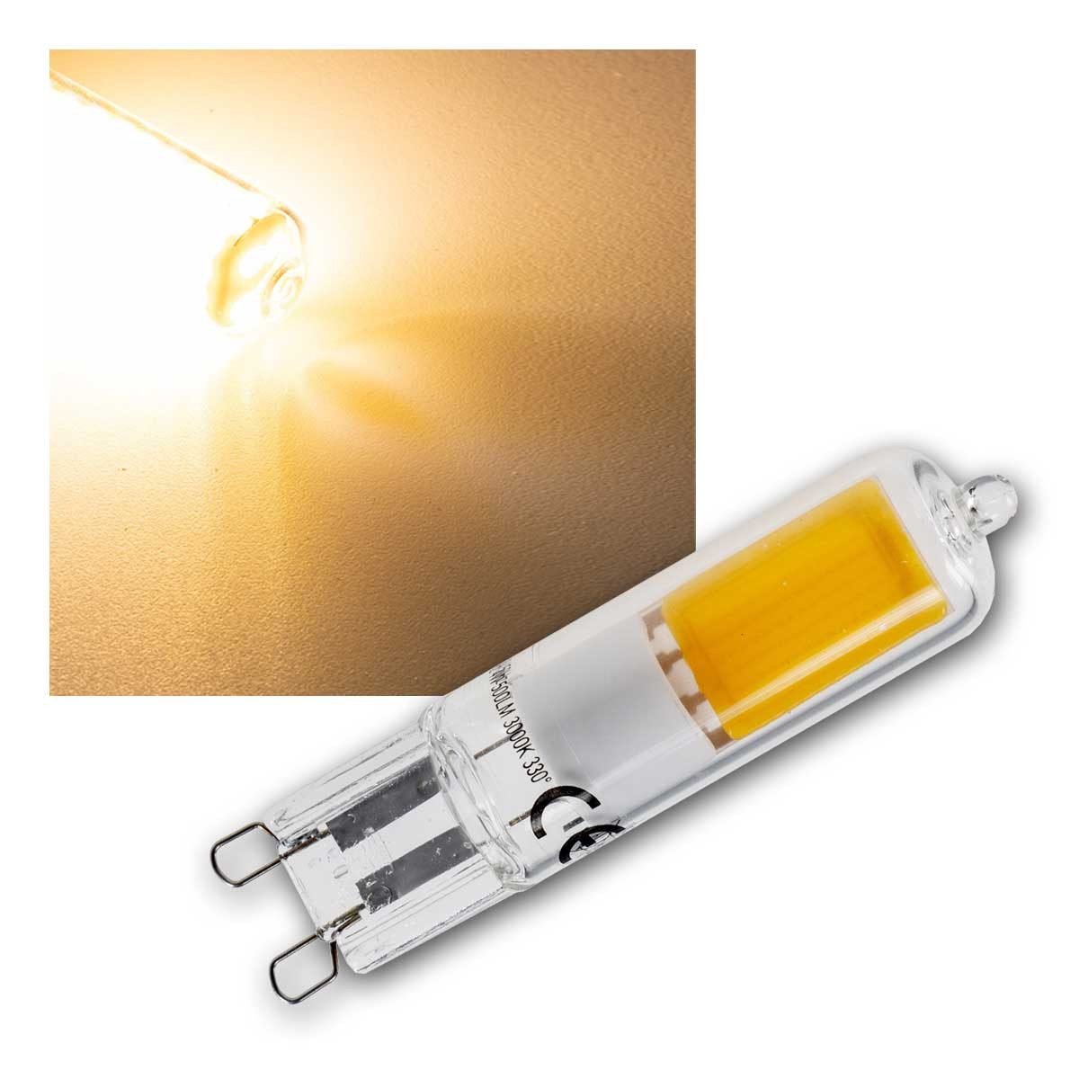 ChiliTec LED-Leuchtmittel G9 LED Birne 4W/230V warmweiß 500lm, Glaskörper, warmweiß