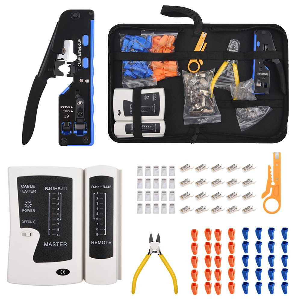 VIVIHEYDAY Gripzange Netzwerk Werkzeug Set, Pass Through RJ45 Crimpzange fü günstig online kaufen