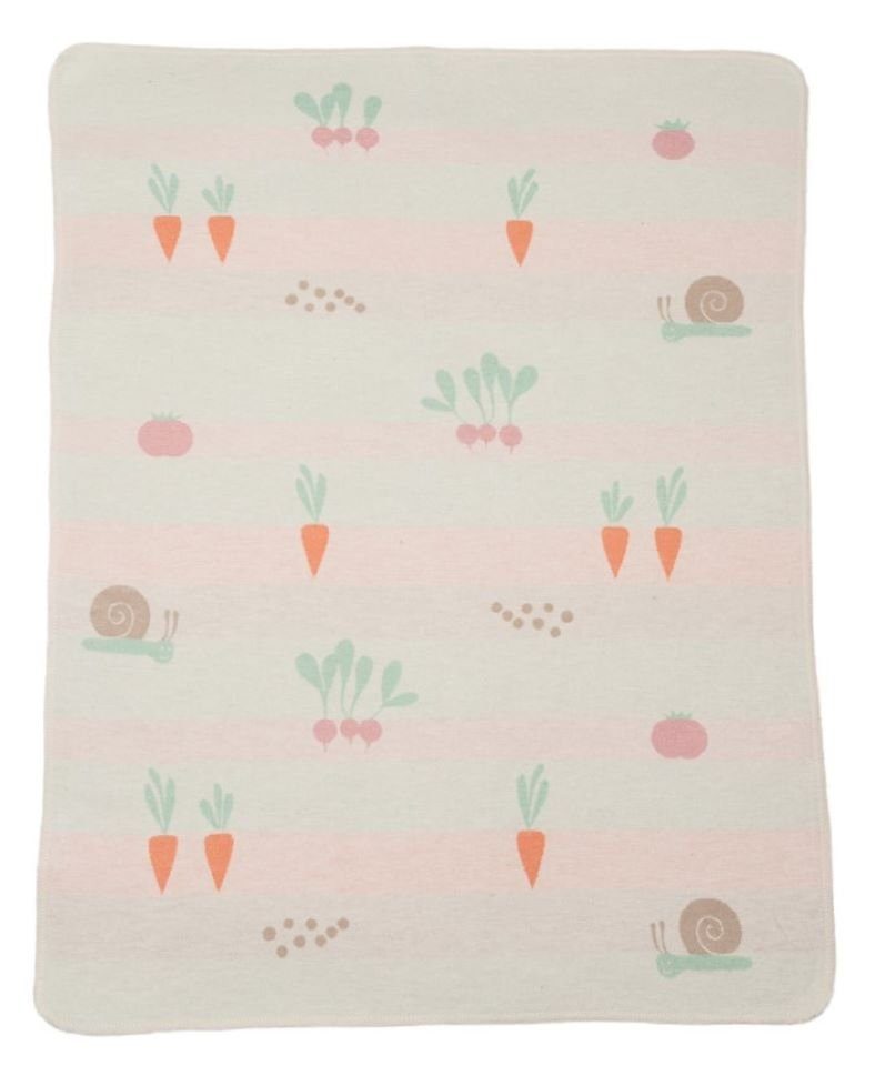 Babydecke David Fussenegger Babydecke Juwel 'Gemüse' 70 x 90 cm Rohweiß