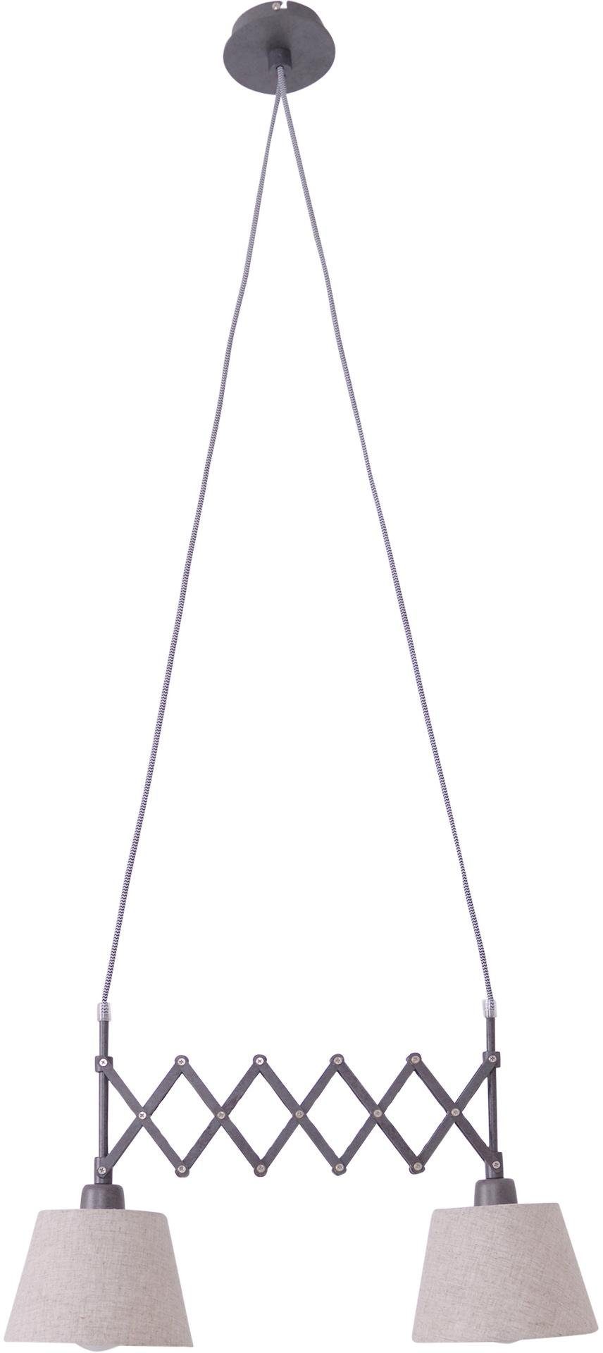 näve Pendelleuchte ADRIENNE, ohne Leuchtmittel, E27 max. 40W, breite verstellbar: 38-70cm, natur/braun