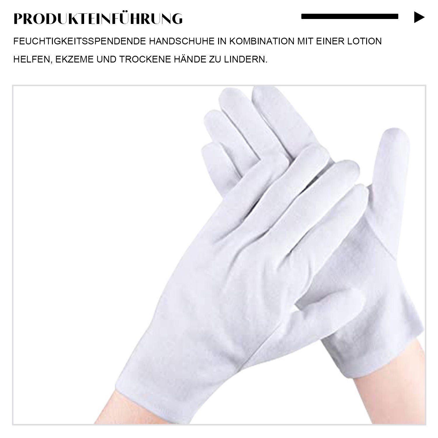 Weiße 5 Feuchtigkeitsspendend Baumwollhandschuhe Handschuhe Socken Paare Handmaske Spa Daisred