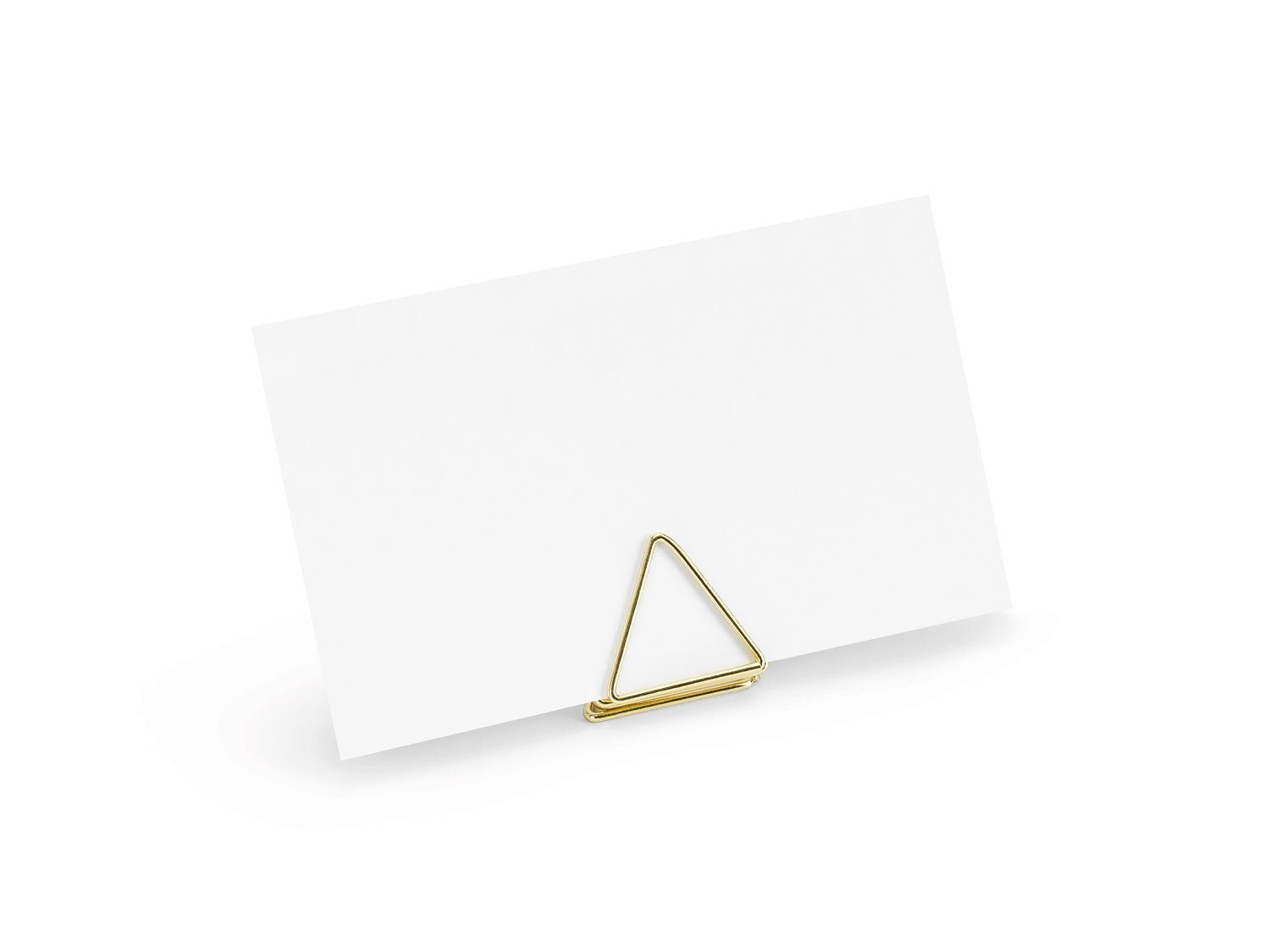 partydeco Tischkartenhalter, Metall, Tischkartenhalter Dreieck 2,3cm Metall gold, 10 Stück