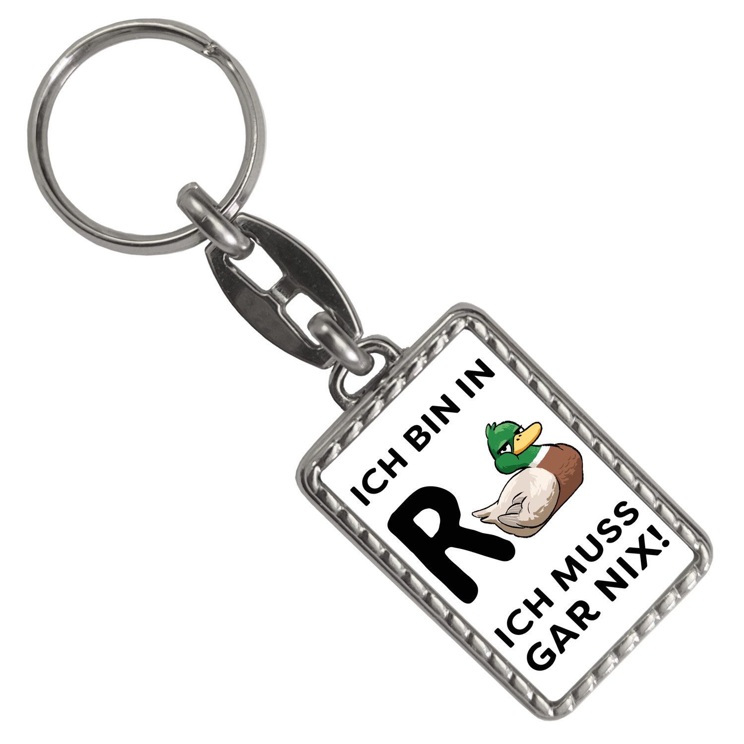 speecheese Schlüsselanhänger Ente Ruhestand Schlüsselanhänger mit Bordüre S günstig online kaufen
