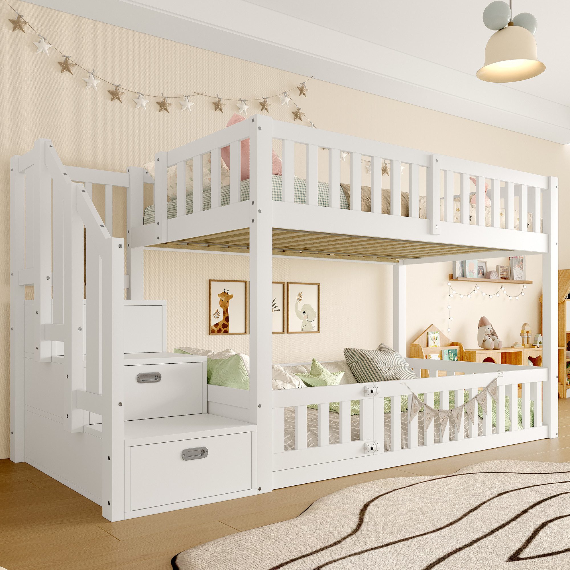 Merax Etagenbett (Hochbett Jugendbett Stockbett, 1-St., günstig online kaufen