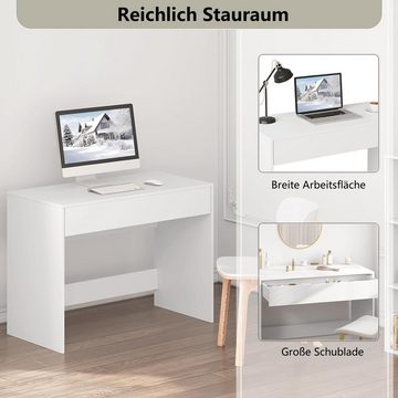 EUGAD Schreibtisch (1-St), Bürotisch PC Tisch mit Schublade&Stauraum