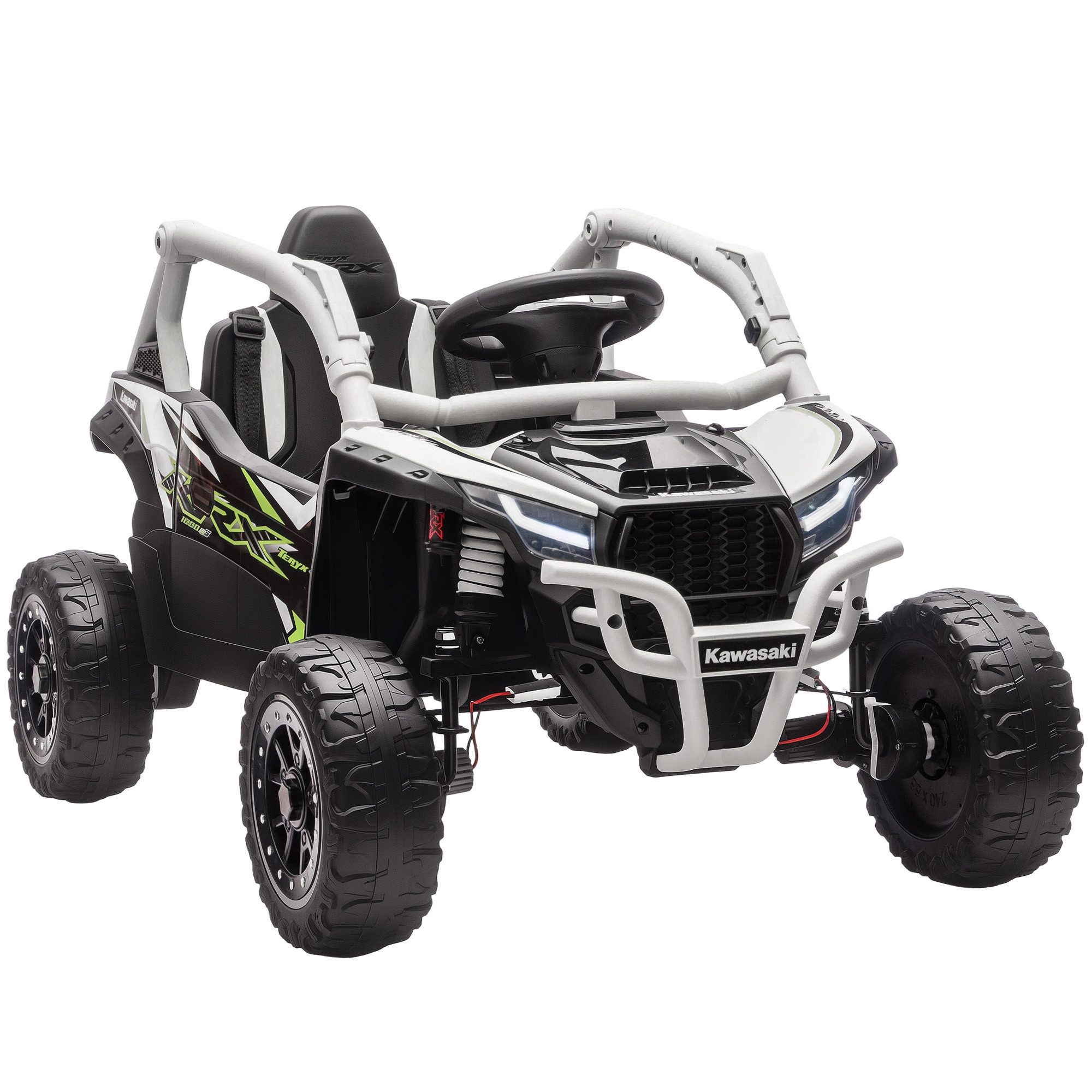 AIYAPLAY Elektro-Kinderauto Kinderauto UTV mit 2 Motorn, 2,4 GHz Fernbedienung, Belastbarkeit 30 kg, (1-tlg), für Kinder 3-8 Jahre, Grau