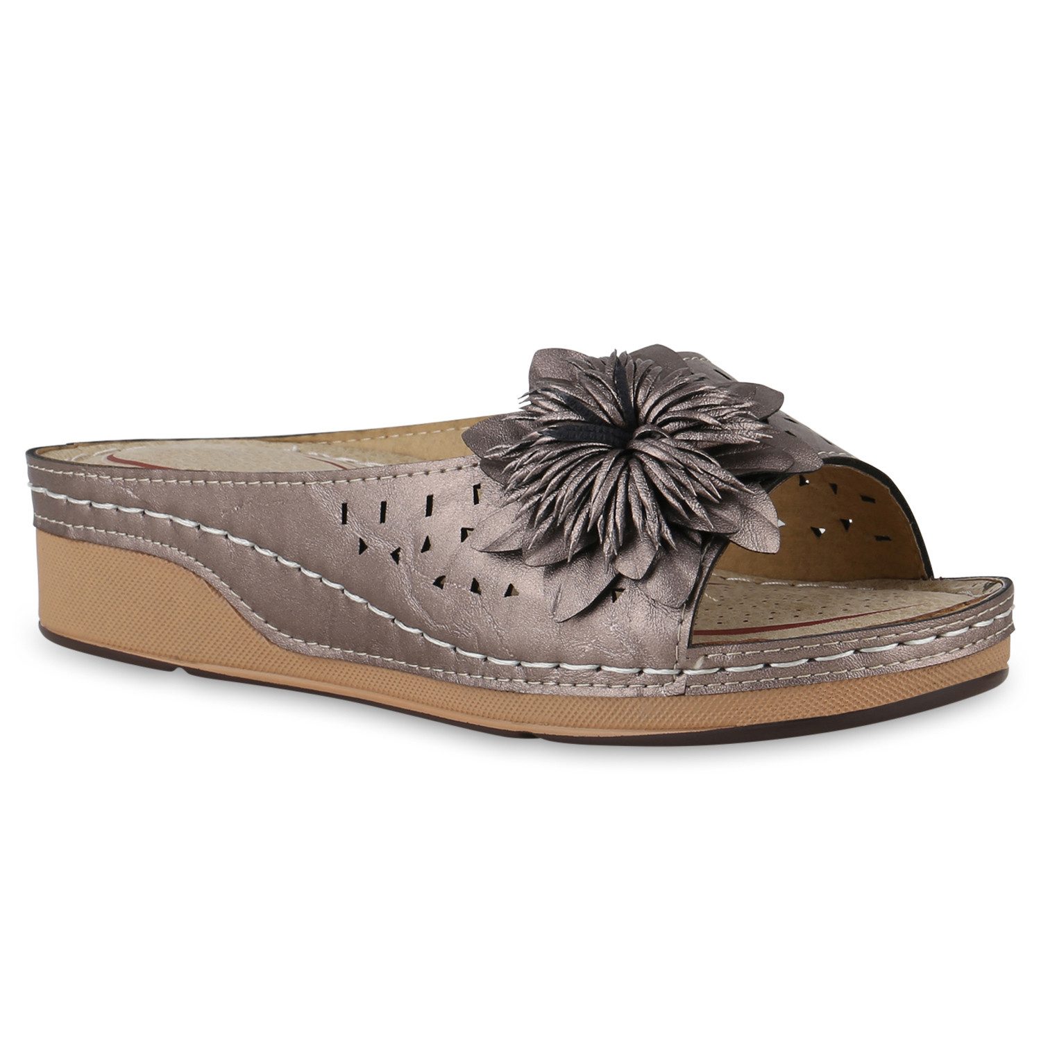 VAN HILL 841043 Sandalette Damen Pantoletten günstig online kaufen