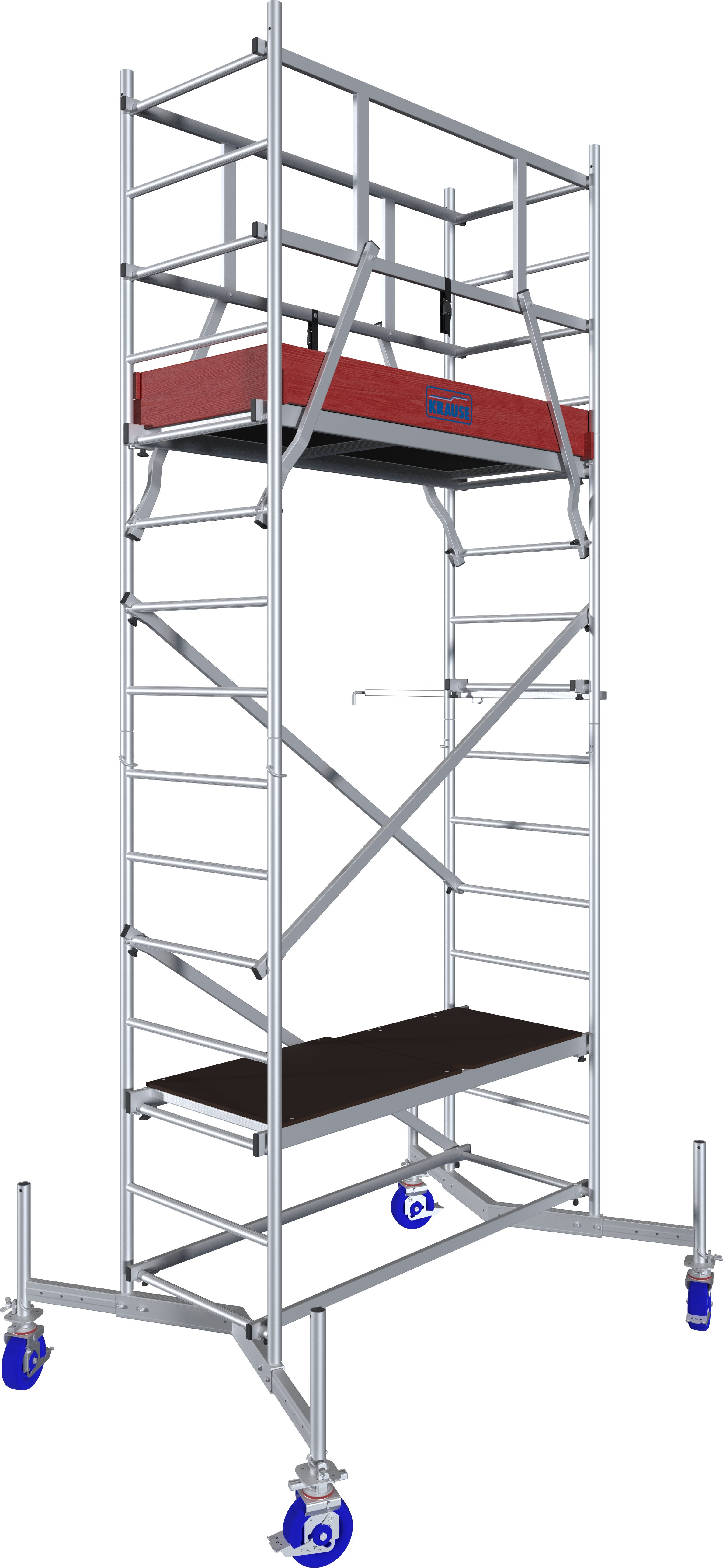 KRAUSE ClimTec System work scaffold (set), complete scaffold, including 1 extension and set of casters