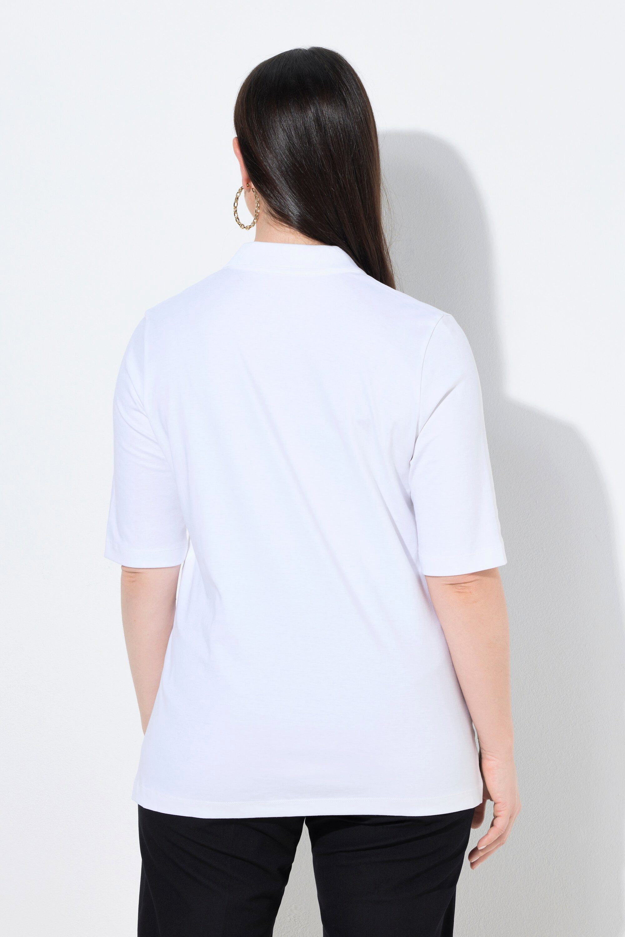 Ulla Popken Poloshirt Poloshirt Classic Pima Cotton Polokragen Halbarm