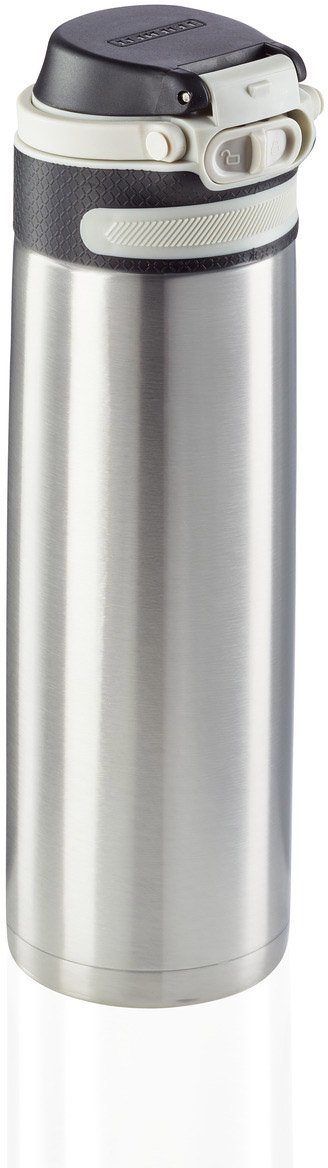 Leifheit Thermoflasche Flip, 600 ml silberfarben