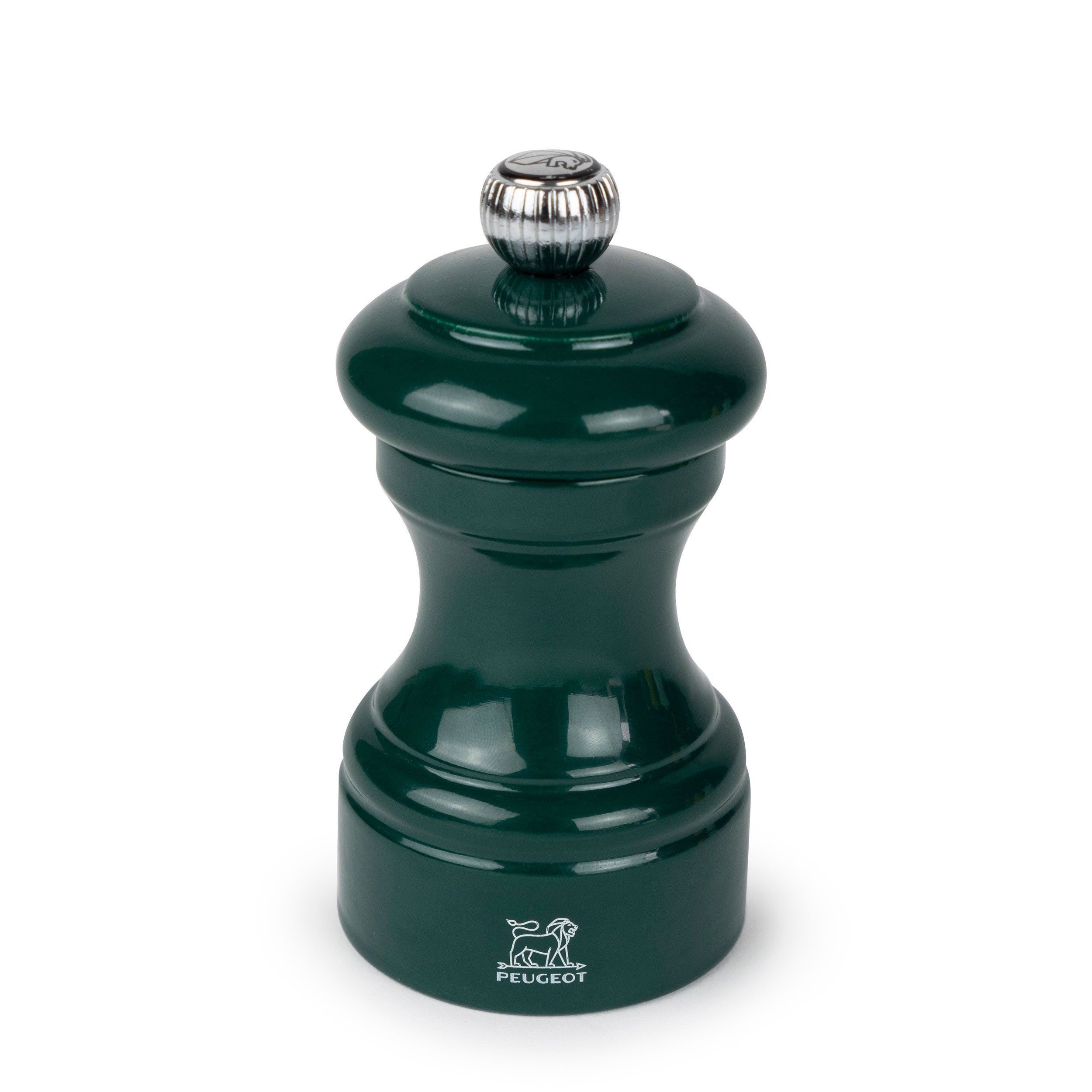 Pfeffermühle BISTRO 10cm Dunkelgrün Buchenholz Lackiert Stahlm Manuell