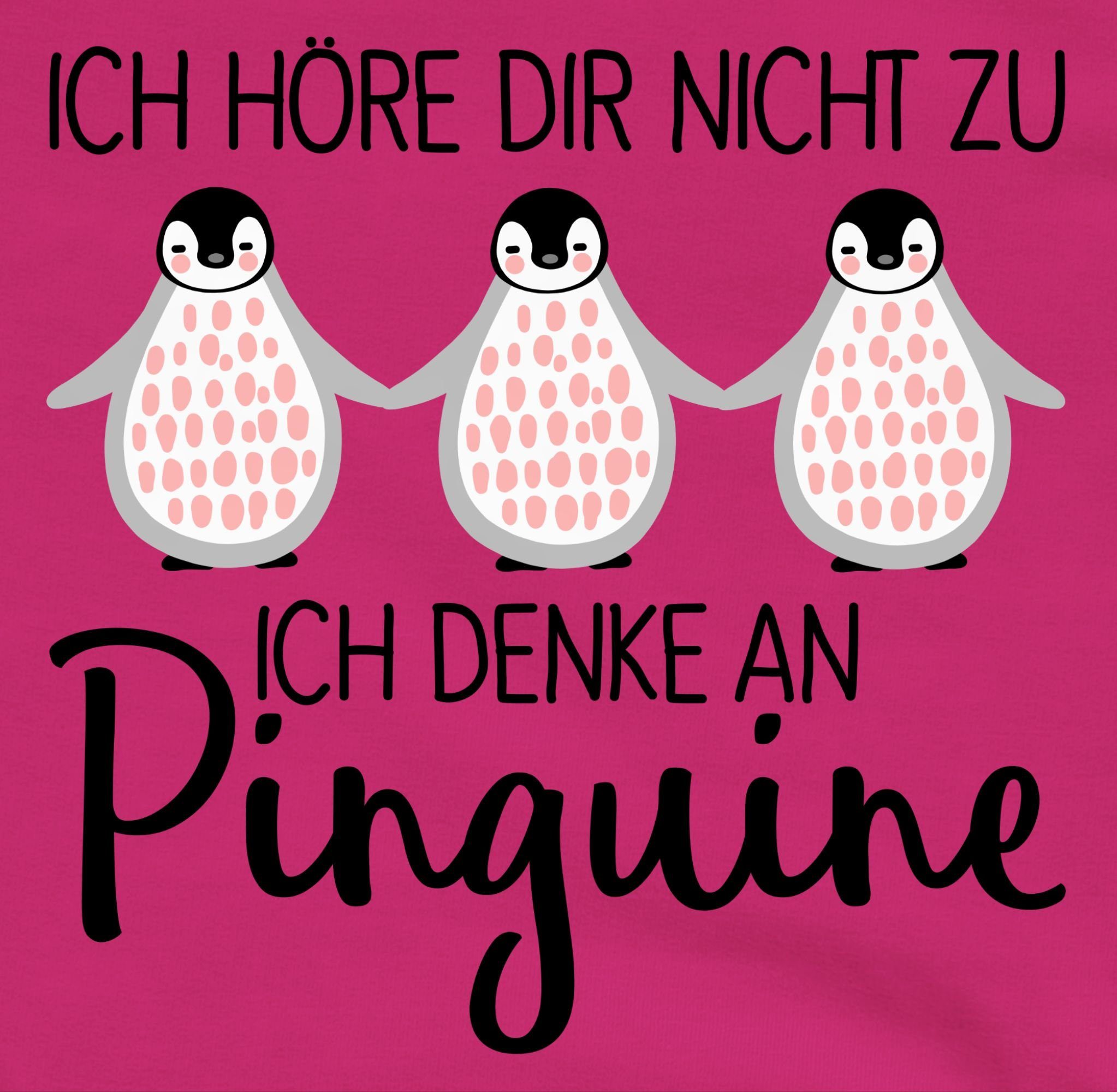 denke Animal Pinguine Fuchsia Print Shirtracer Ich 2 Sweatshirt an Tiermotiv