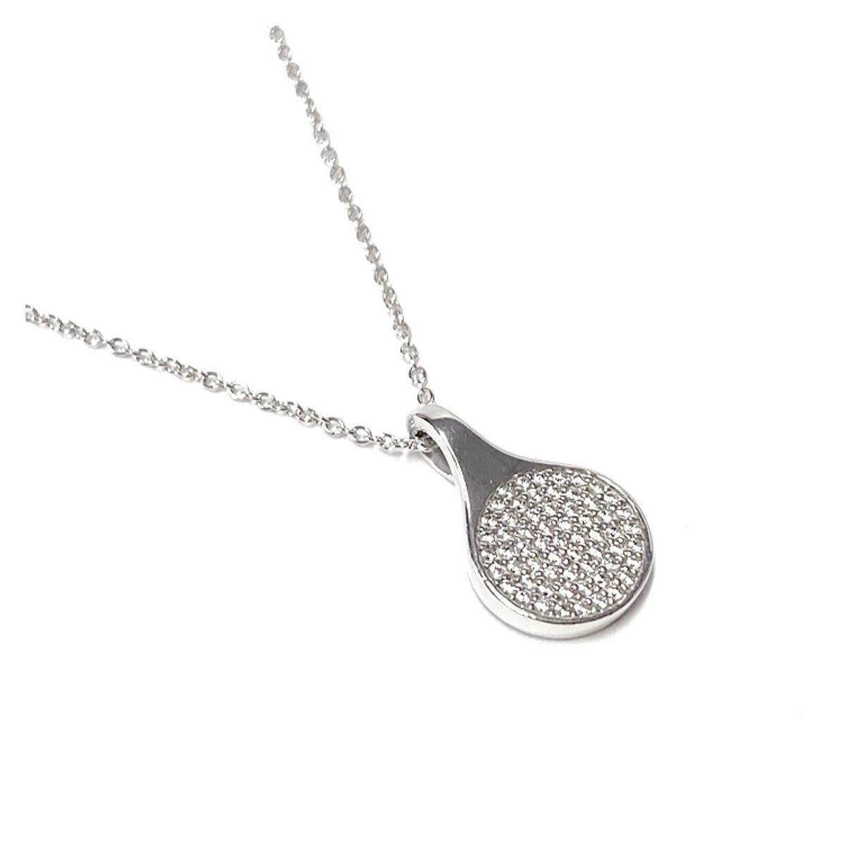 Kettenanhänger edel funkelnder Anhänger inkl Kette aus 925 Silber rhod. 42 / 45 cm