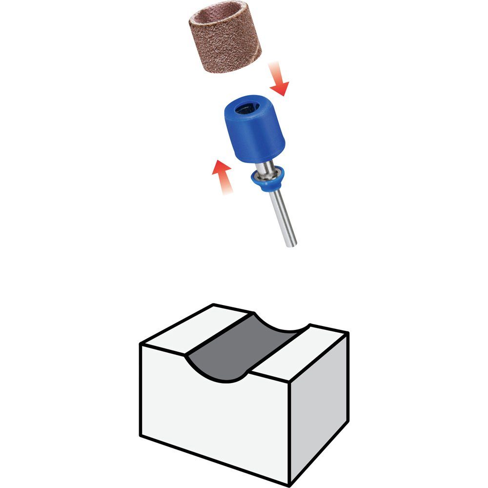 DREMEL Schleifpapier Dremel SC407 2615S407JA Schleifband-Set mit Schleifdorn Körnung (num)