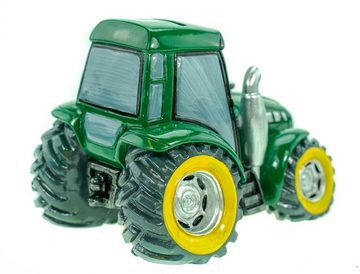 Kremers Schatzkiste Spardose Spardose Traktor grün Deko Sparschwein Figur Bauer Bauernhof