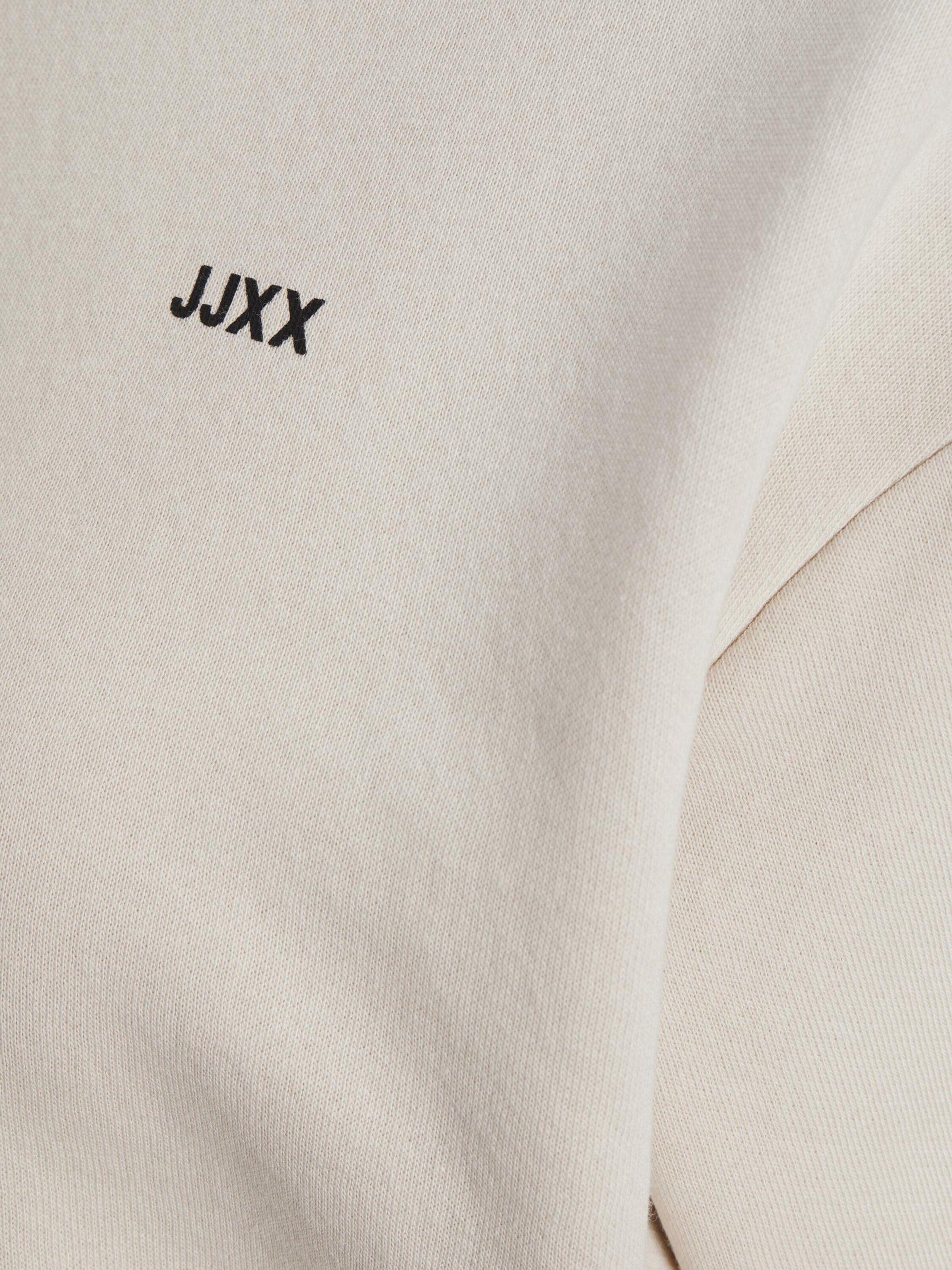 JJXX Sweatshirt Abbie (1-tlg) Plain/ohne Moonbeam/BLACK Details LOGO JJXX