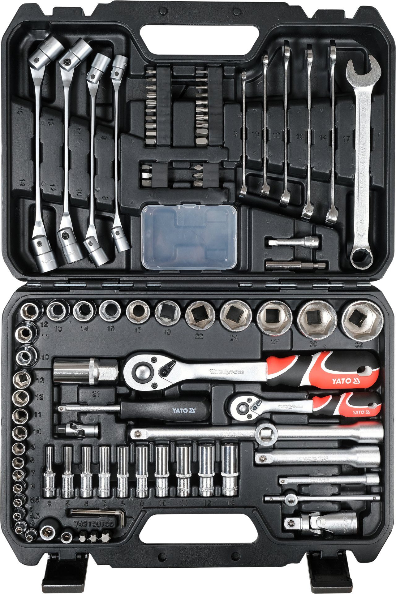 Yato Werkzeugset Werkzeugset 1/4" & 1/2" – 93-teilig, (Werkstatt, Garage, Hobby, Keller)