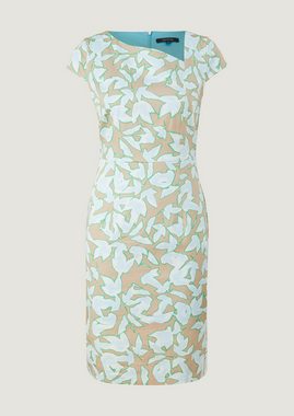 Comma Minikleid Kleid aus Baumwollsatin Ziernaht